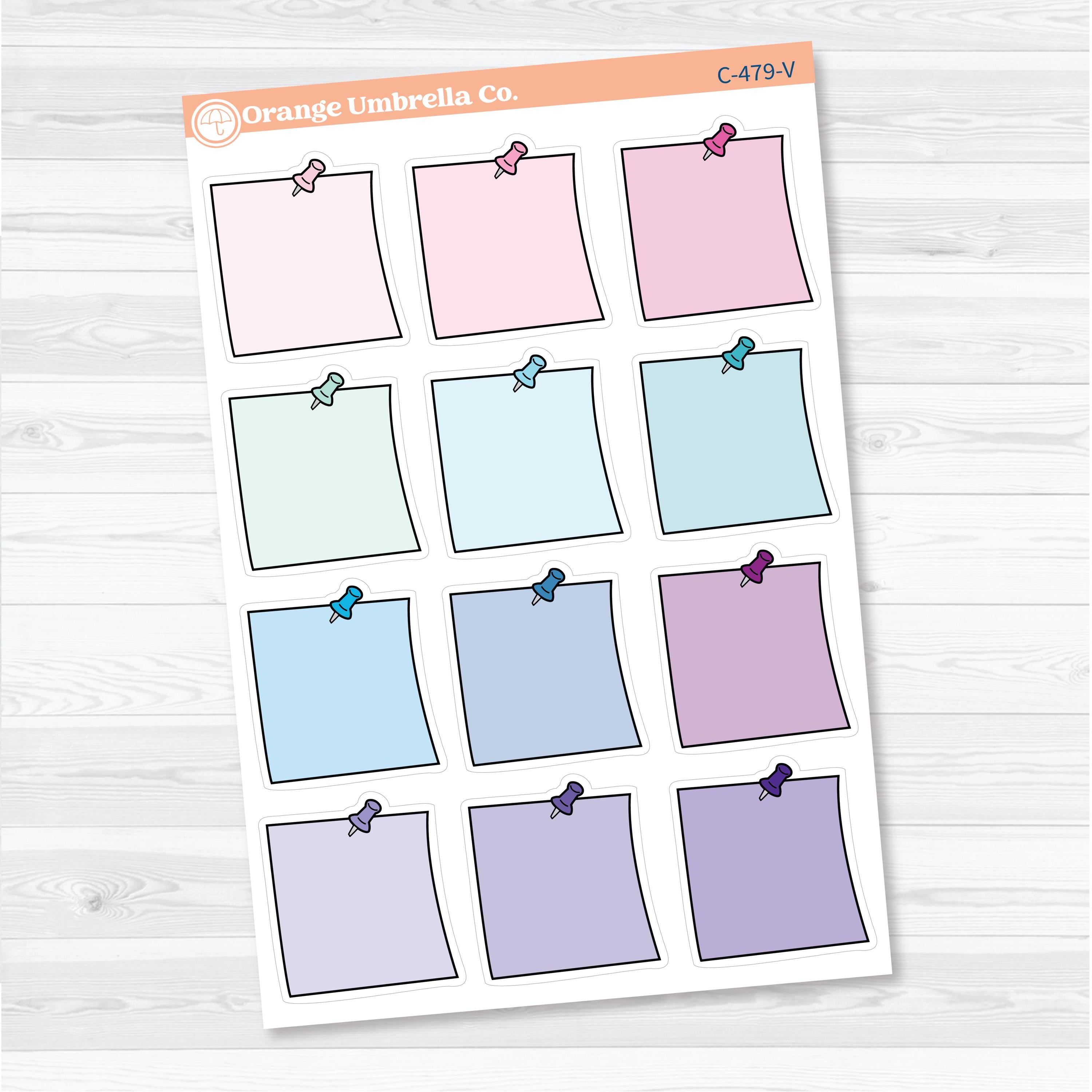 Large Sticky Note Labels | Planner Stickers | C-479