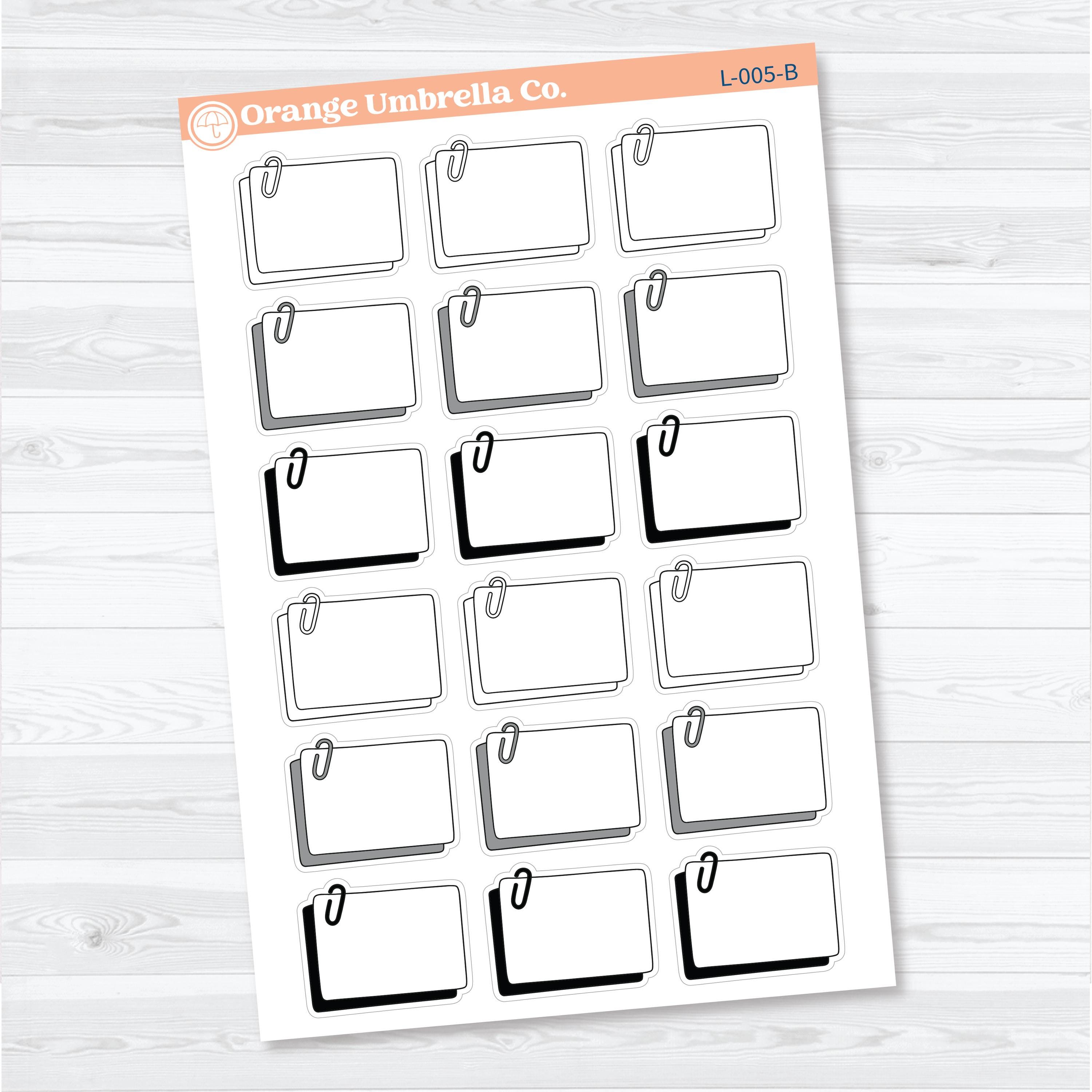 Paper Clip Box Labels | Functional Planner Stickers | L-005