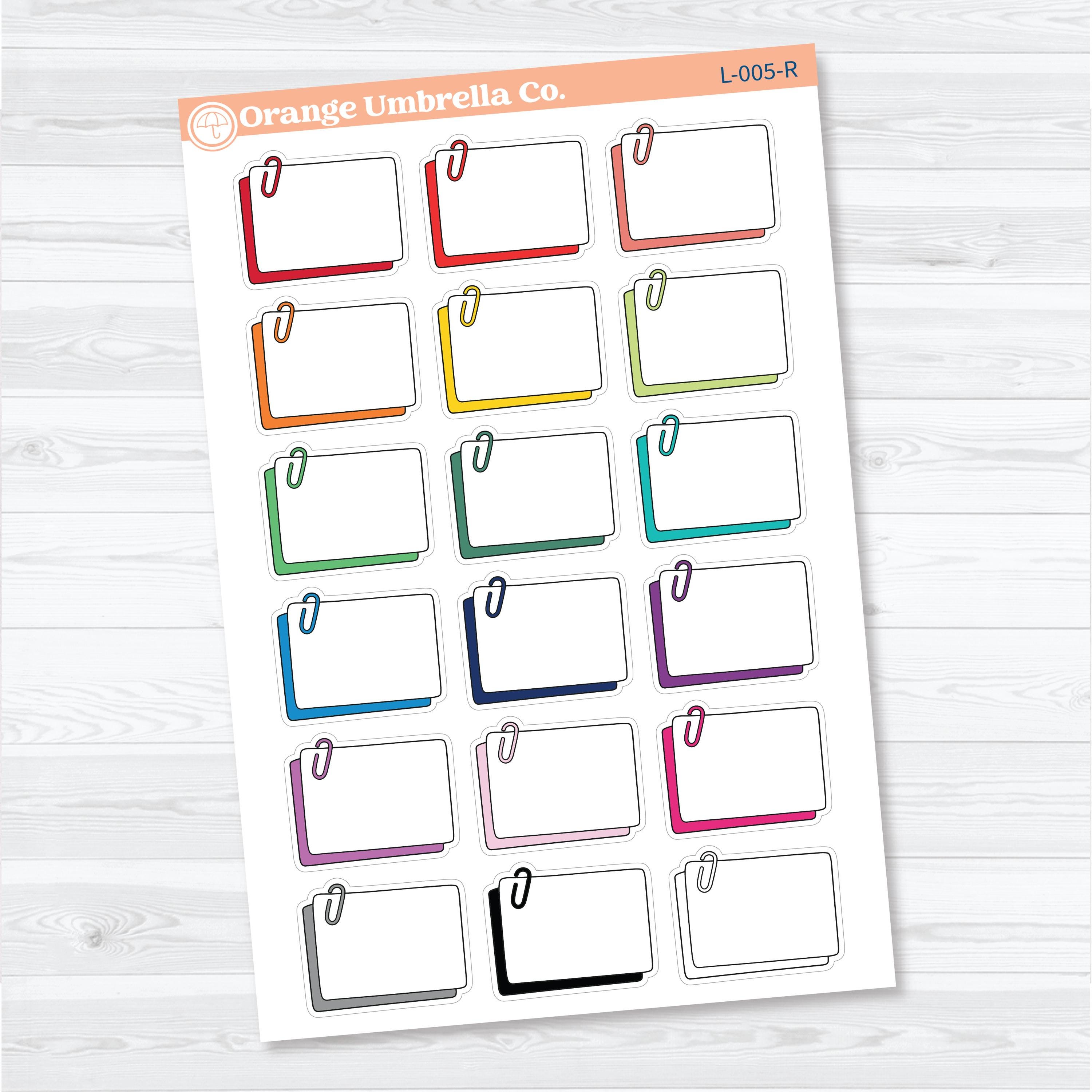 Paper Clip Box Labels | Functional Planner Stickers | L-005
