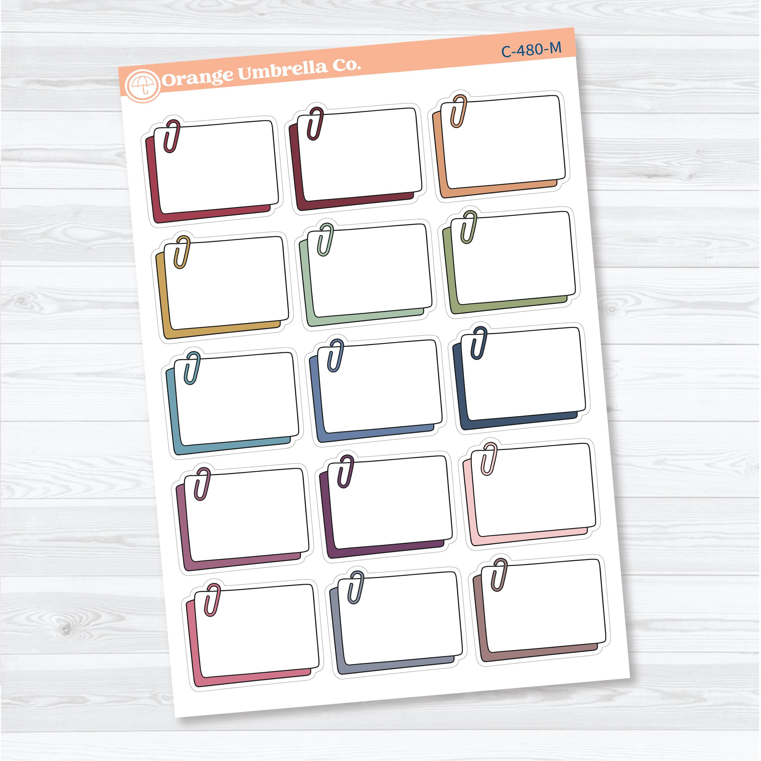 Large Paper Clip Journal Boxes | Planner Stickers | C-480