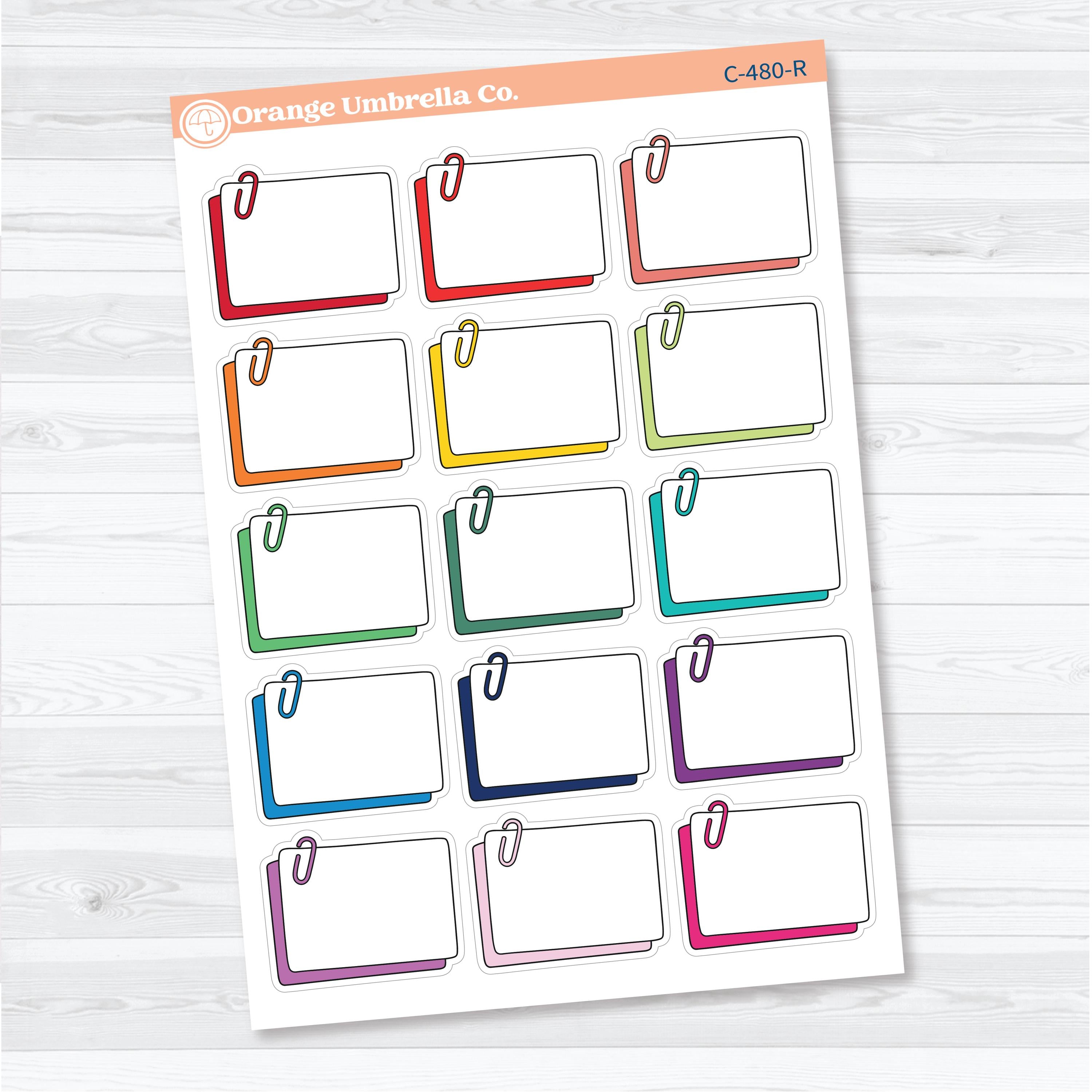 Large Paper Clip Journal Boxes | Planner Stickers | C-480