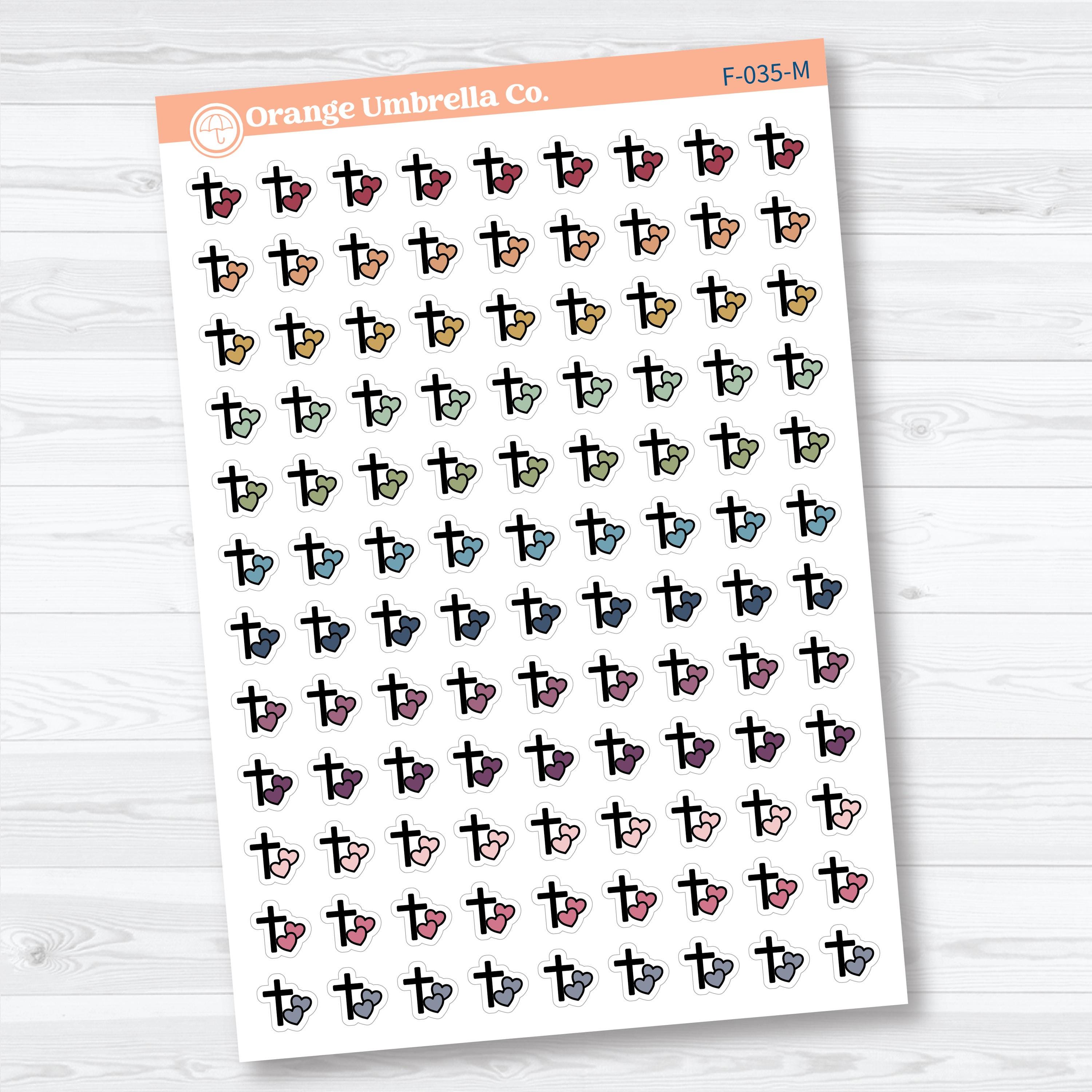 Inductive Bible Study Icons God's Love or Loving Others | Faith-Based Planner & Bible Journaling Stickers | F-035
