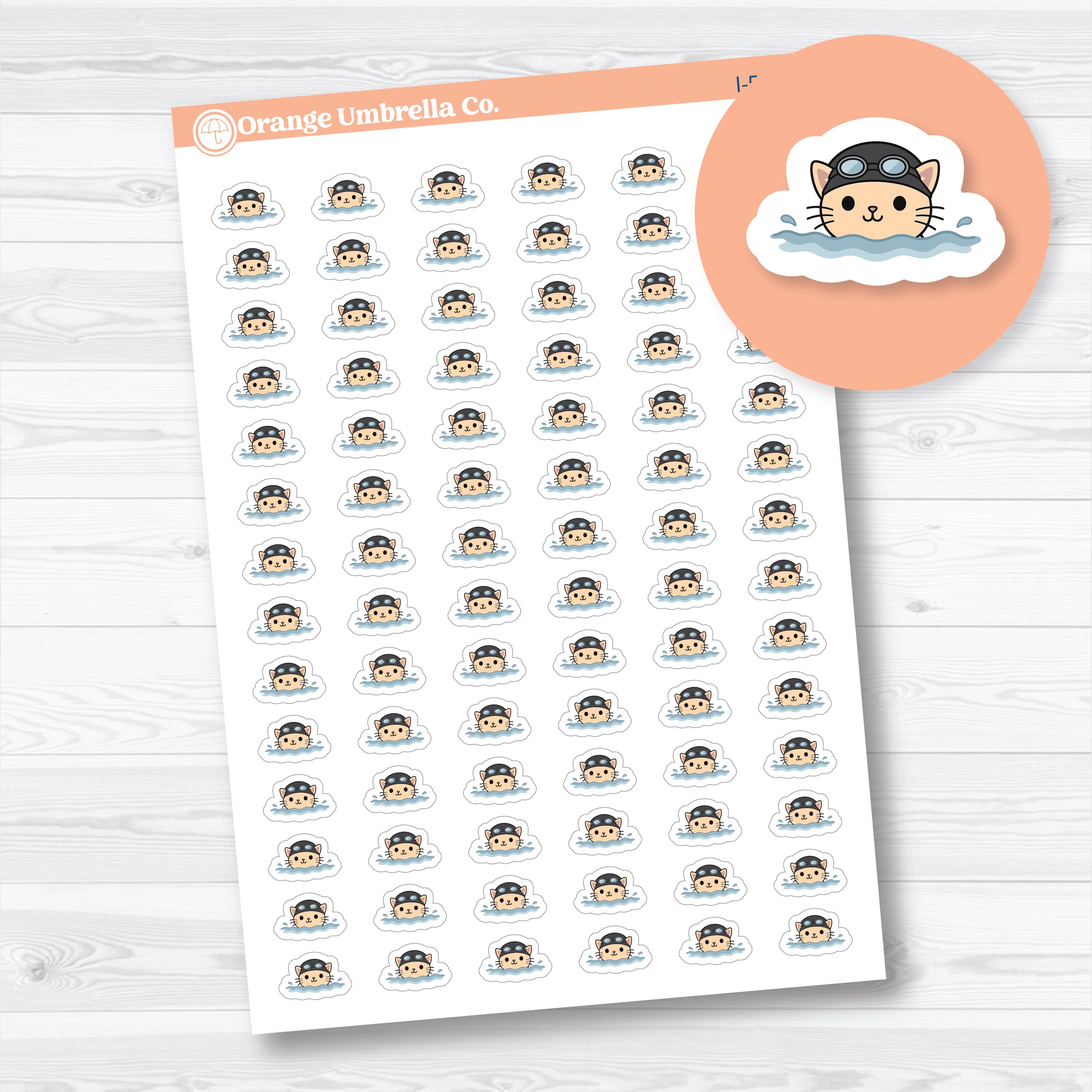 Mini Spazz Swim Lessons & Pool Day Icons | Planner Stickers | I-534