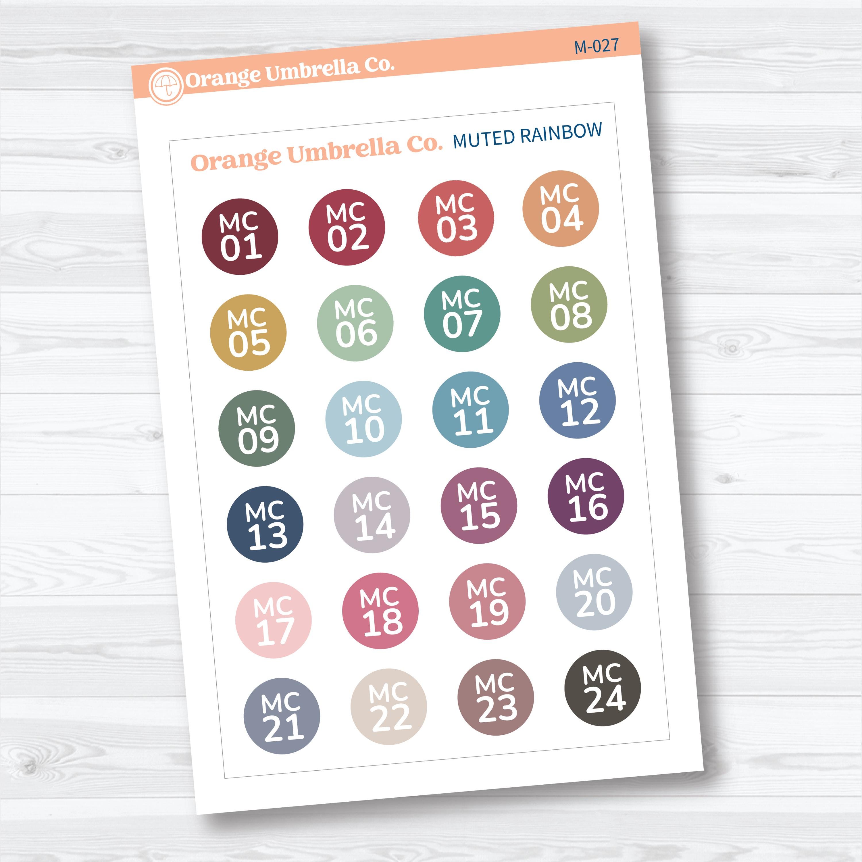 Planner Sticker Color Charts & Reference Guide | Script Color Planning Tool | M-026-029