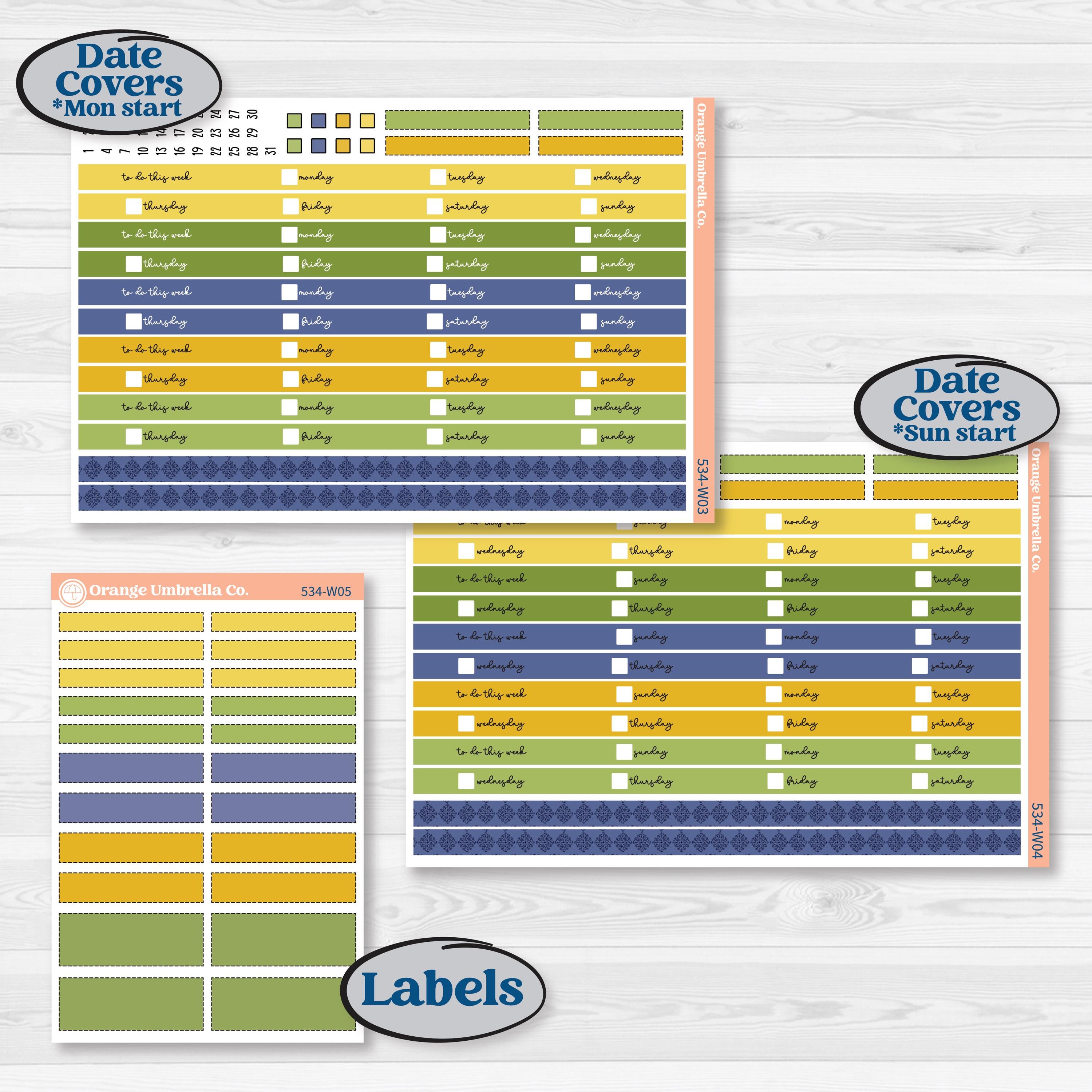 Summer Lemon Kit | Laurel Denise Scout Large Planner Kit Stickers | Lemonade Stand | KIT-534-W