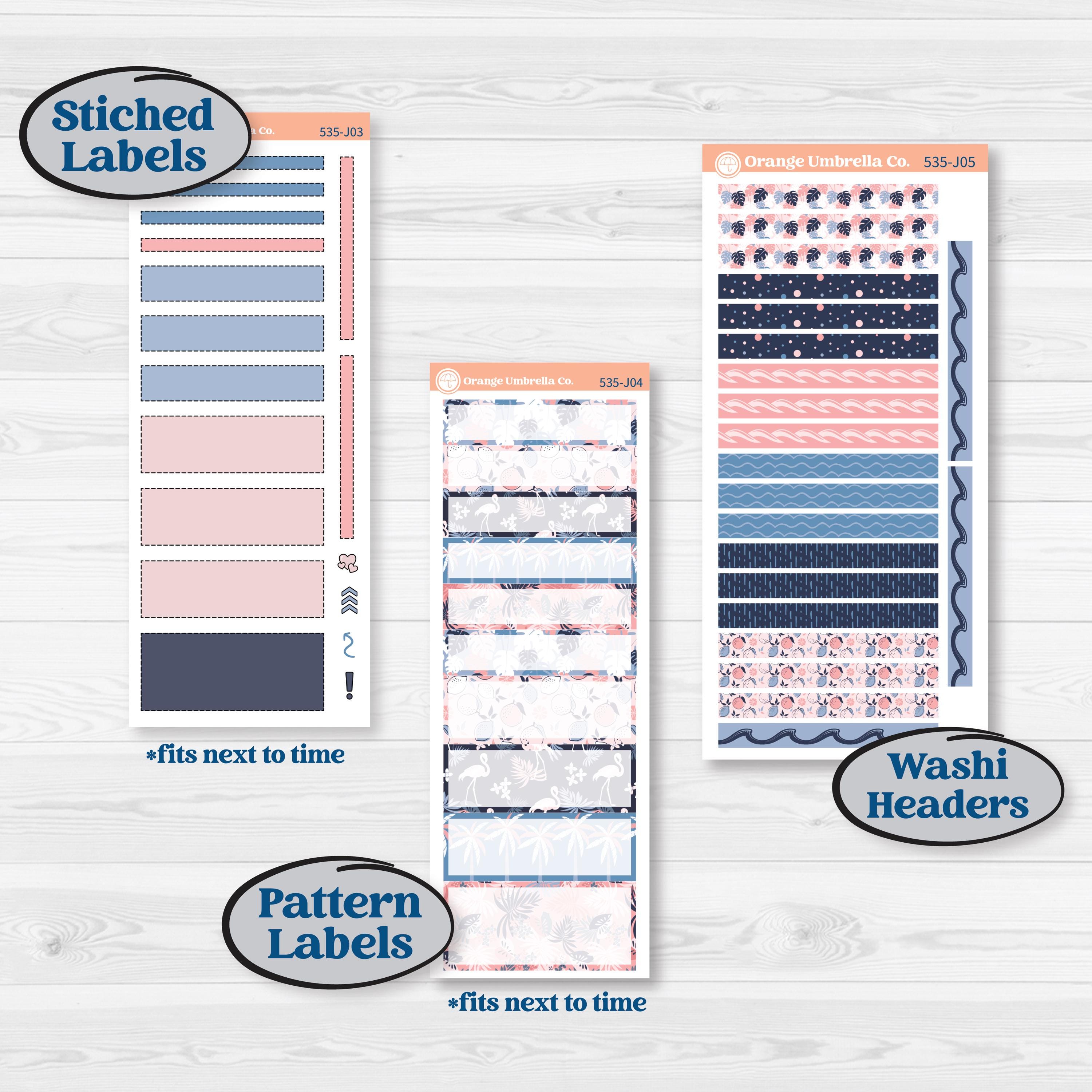 Tropical Flamingo | A5 Daily Duo Planner Kit Stickers | Island Time | KIT-535-J