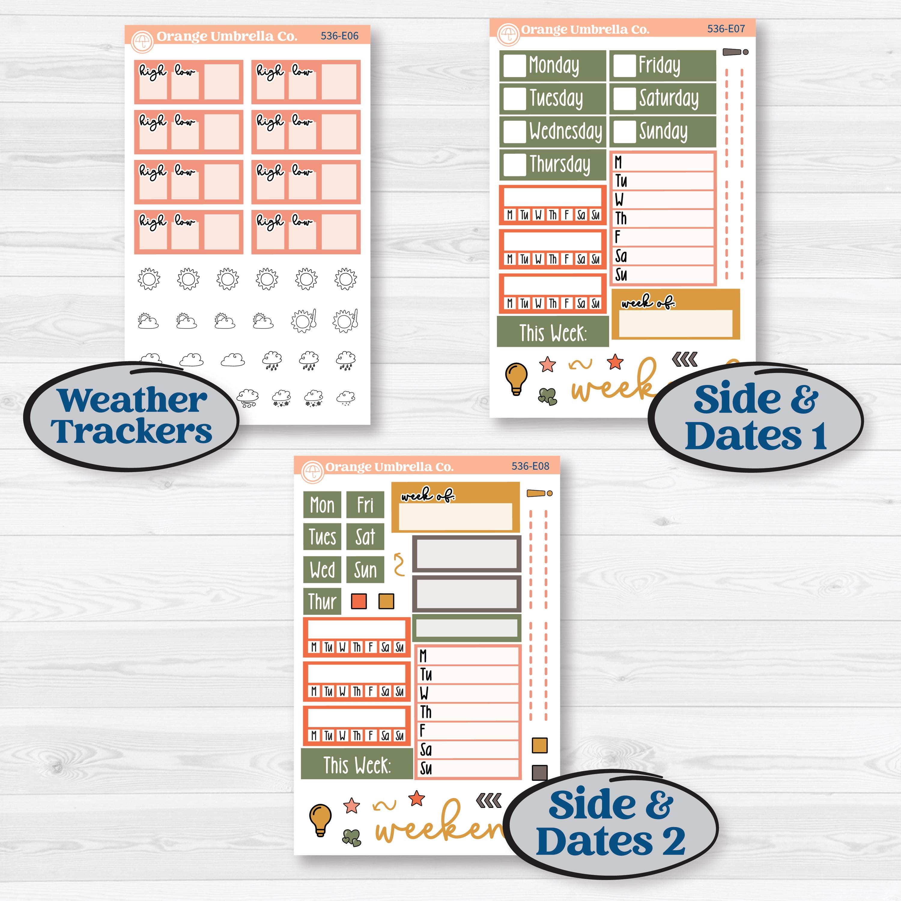 Playful Farmyard Kit | Hobonichi Cousin Weekly & Daily Planner Kit Stickers | The Plot Chickens | KIT-536-E