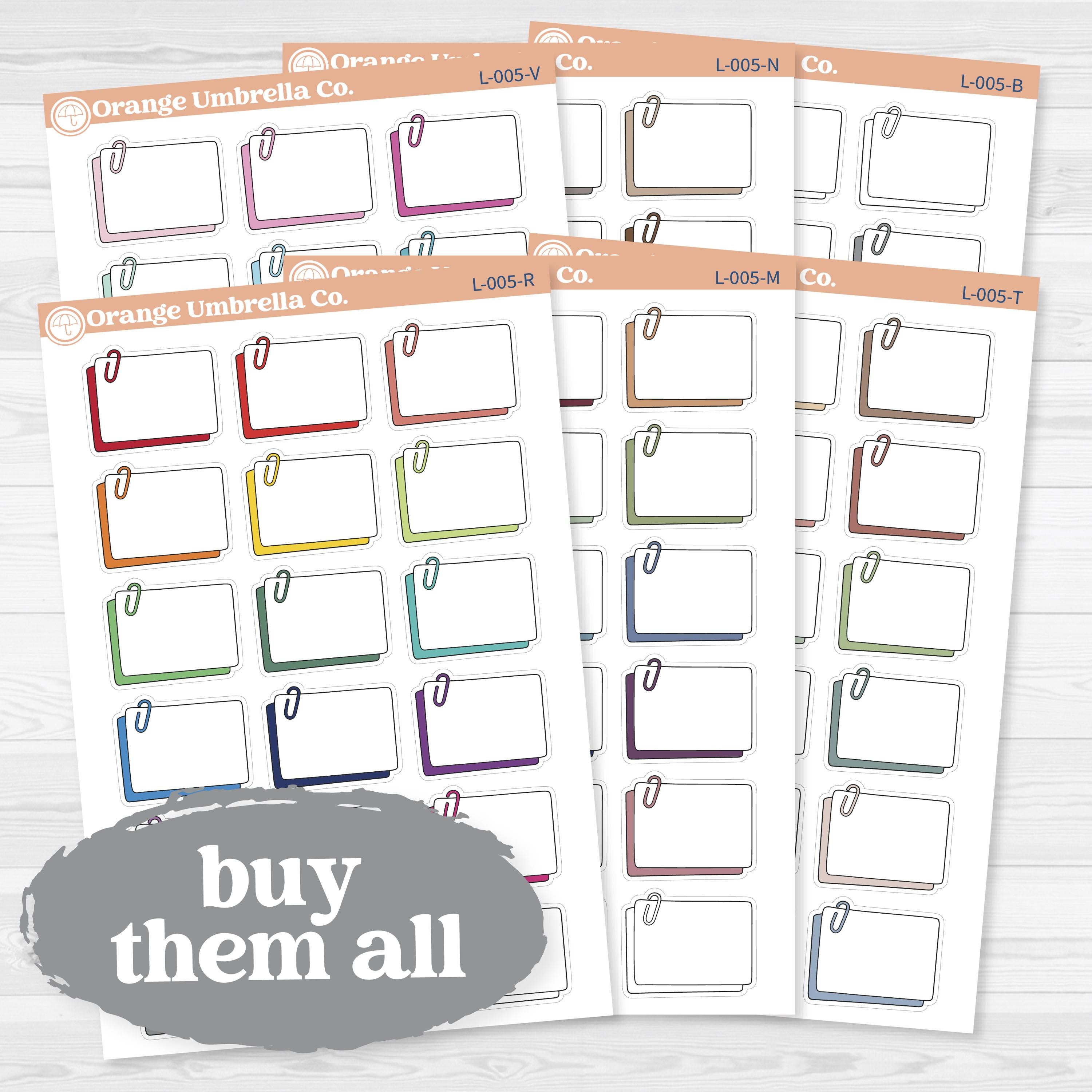 Paper Clip Box Labels | Functional Planner Stickers | L-005