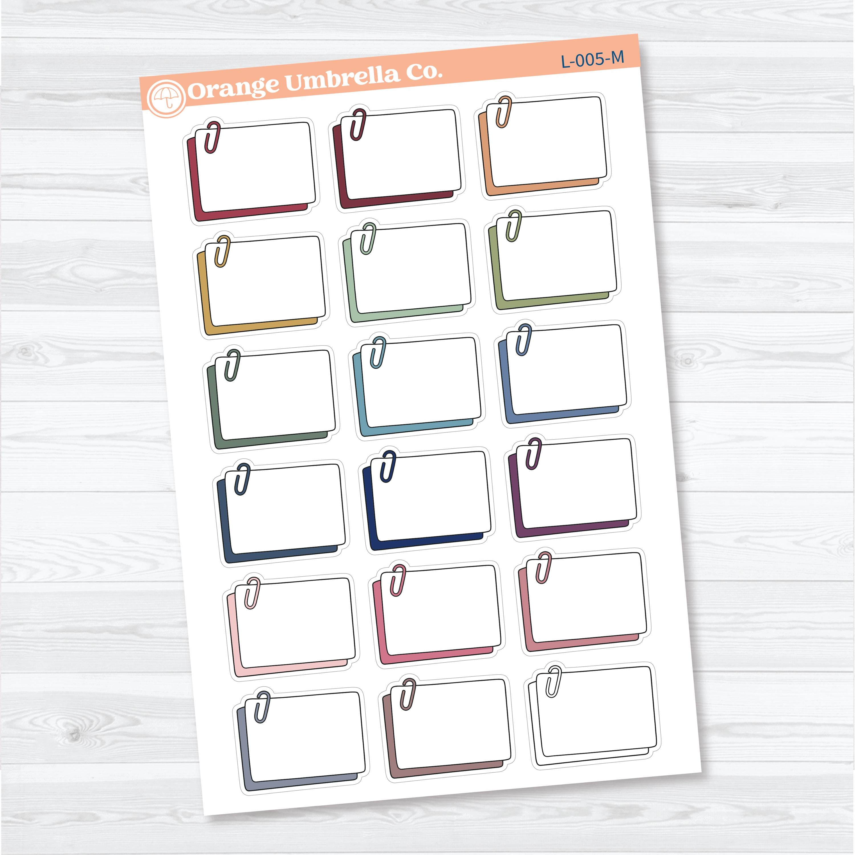 Paper Clip Box Labels | Functional Planner Stickers | L-005