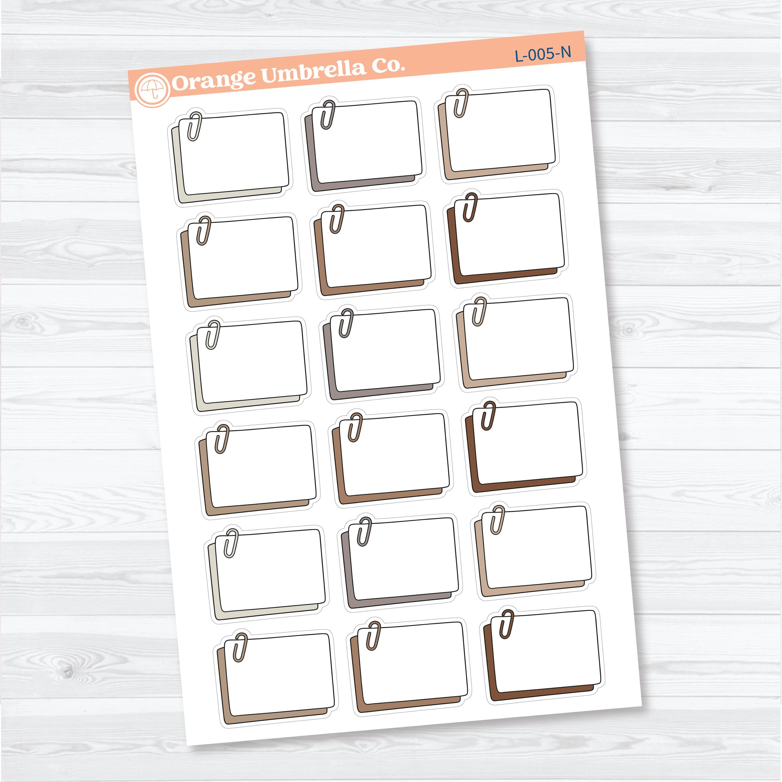 Paper Clip Box Labels | Functional Planner Stickers | L-005