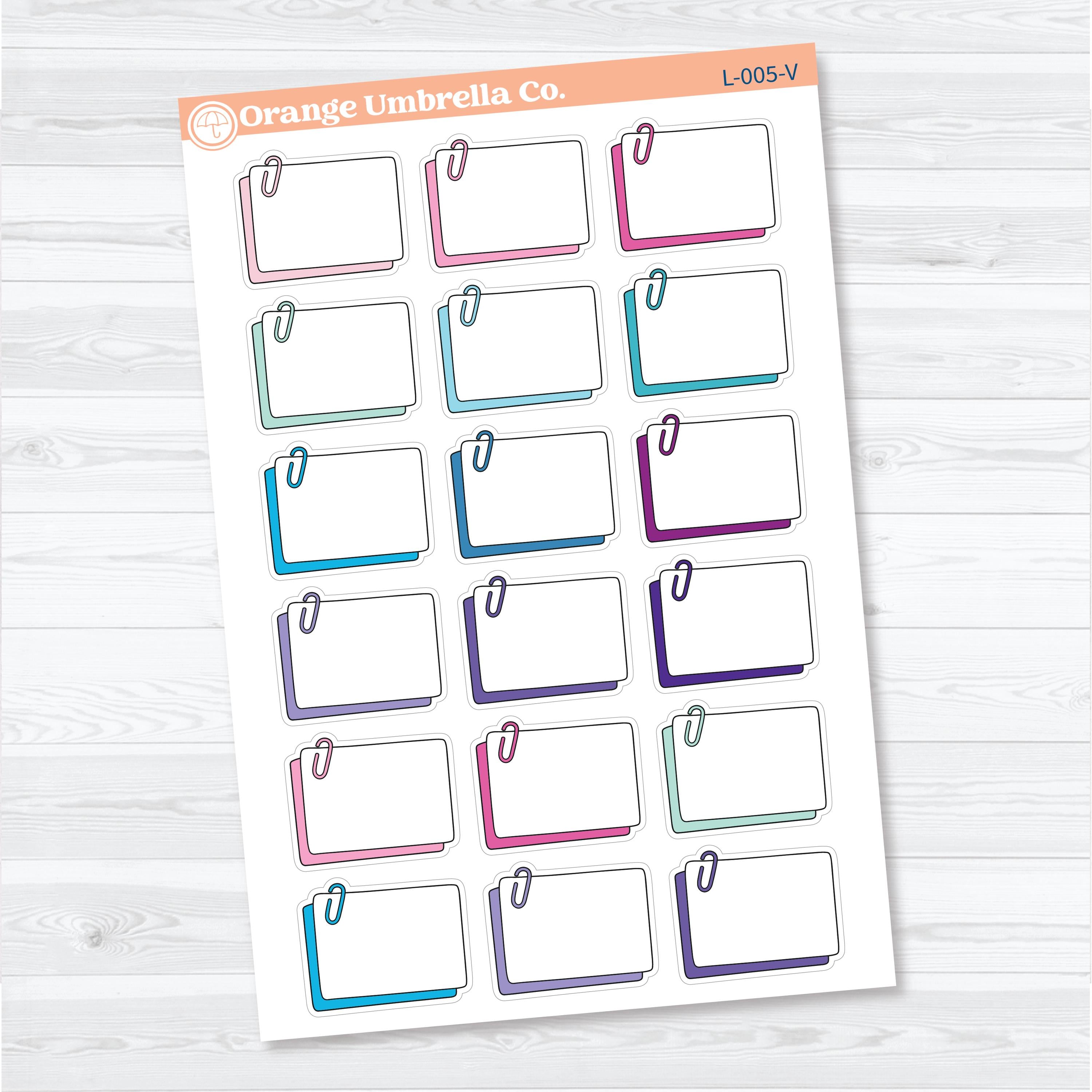 Paper Clip Box Labels | Functional Planner Stickers | L-005