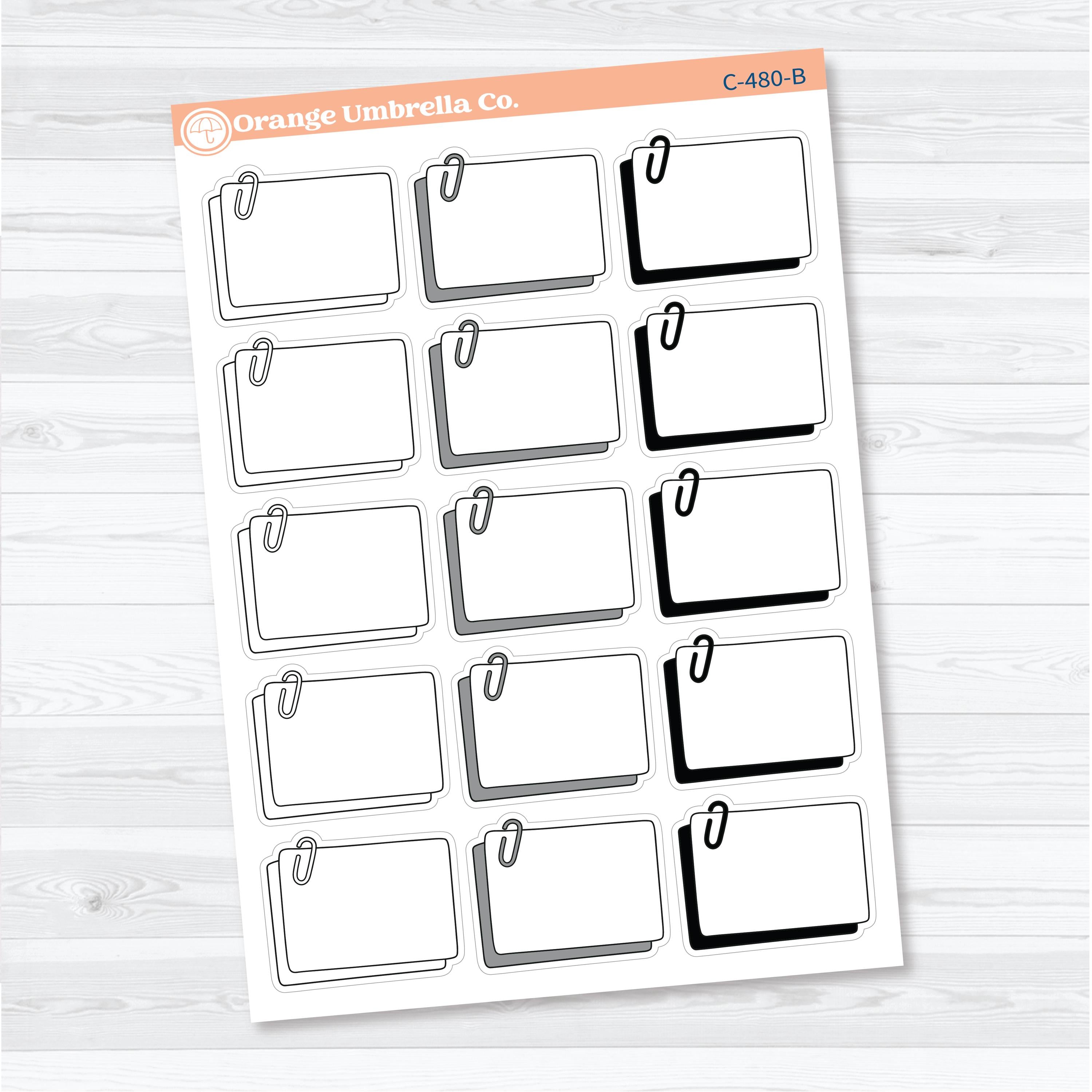 Large Paper Clip Journal Boxes | Planner Stickers | C-480