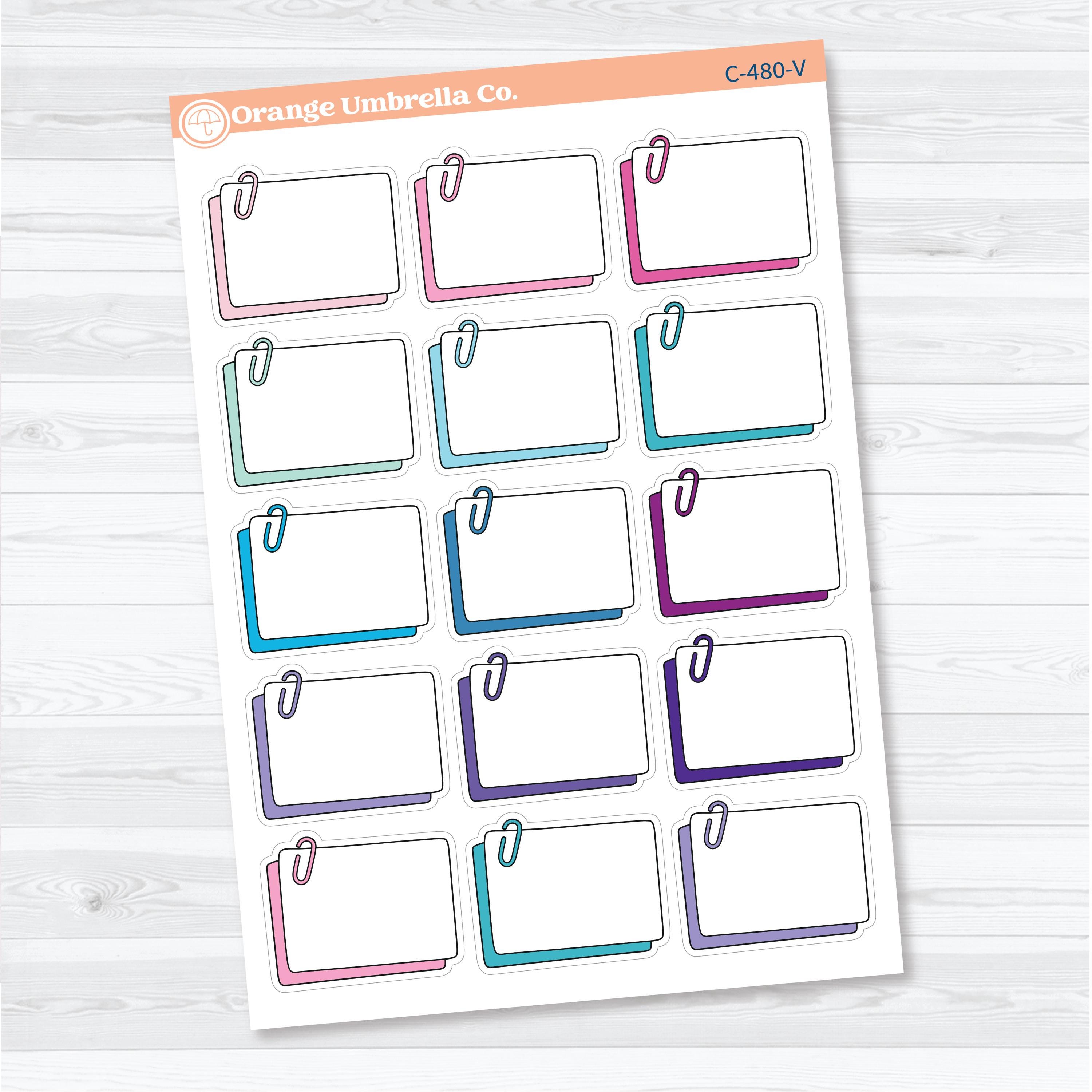 Large Paper Clip Journal Boxes | Planner Stickers | C-480