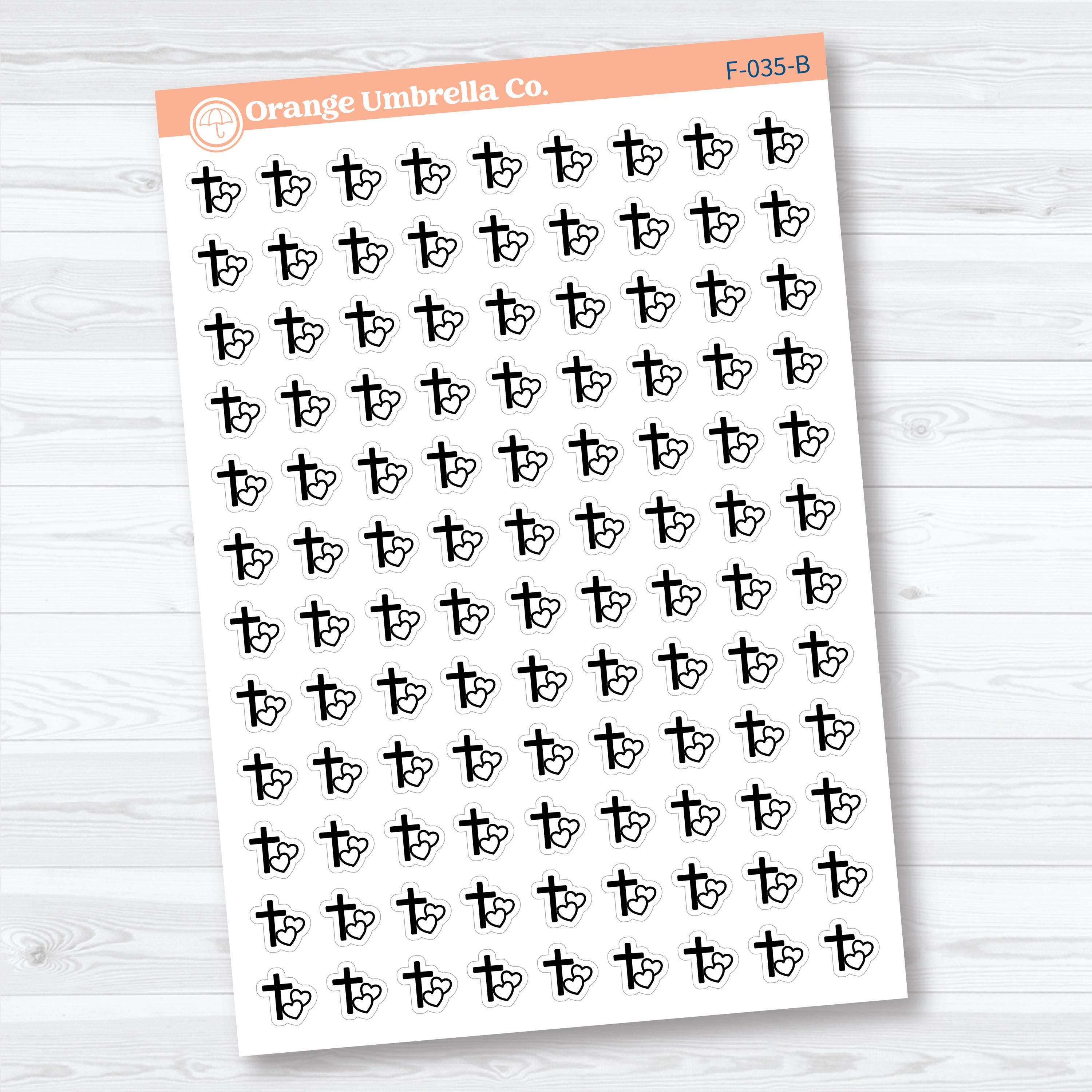 Inductive Bible Study Icons God's Love or Loving Others | Faith-Based Planner & Bible Journaling Stickers | F-035