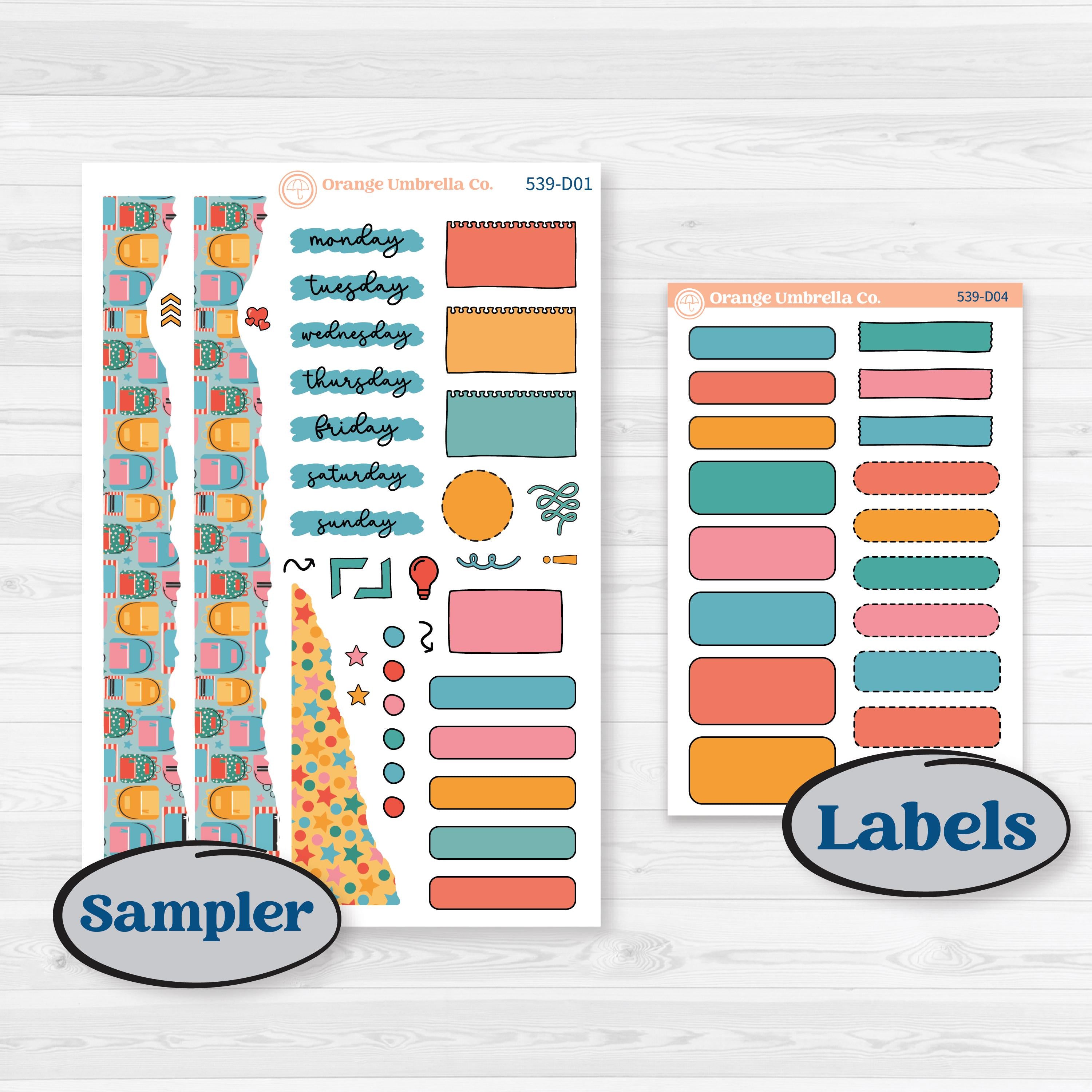 Back To School Kit | Journaling or Scrapbooking Kit | Creative Junk Journal Planner Stickers | Level Up | KIT-539-D