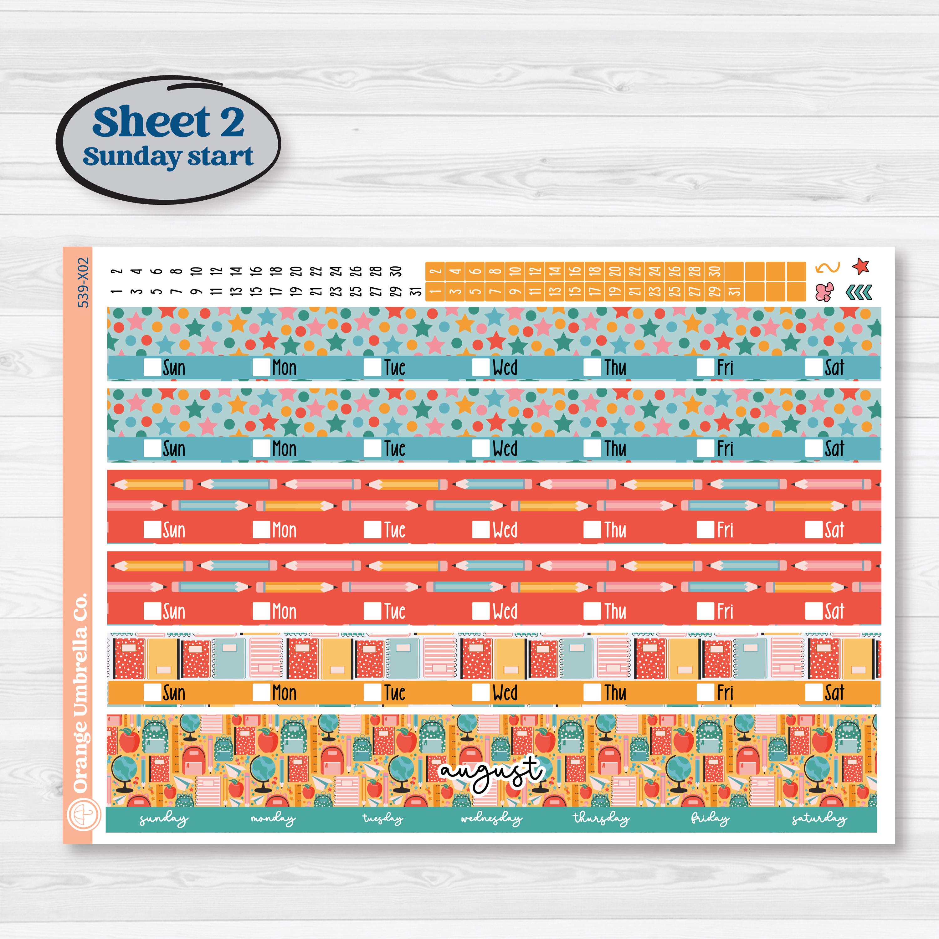Back To School Kit | Laurel Denise Jo Large Planner Kit Stickers | Level Up | KIT-539-X