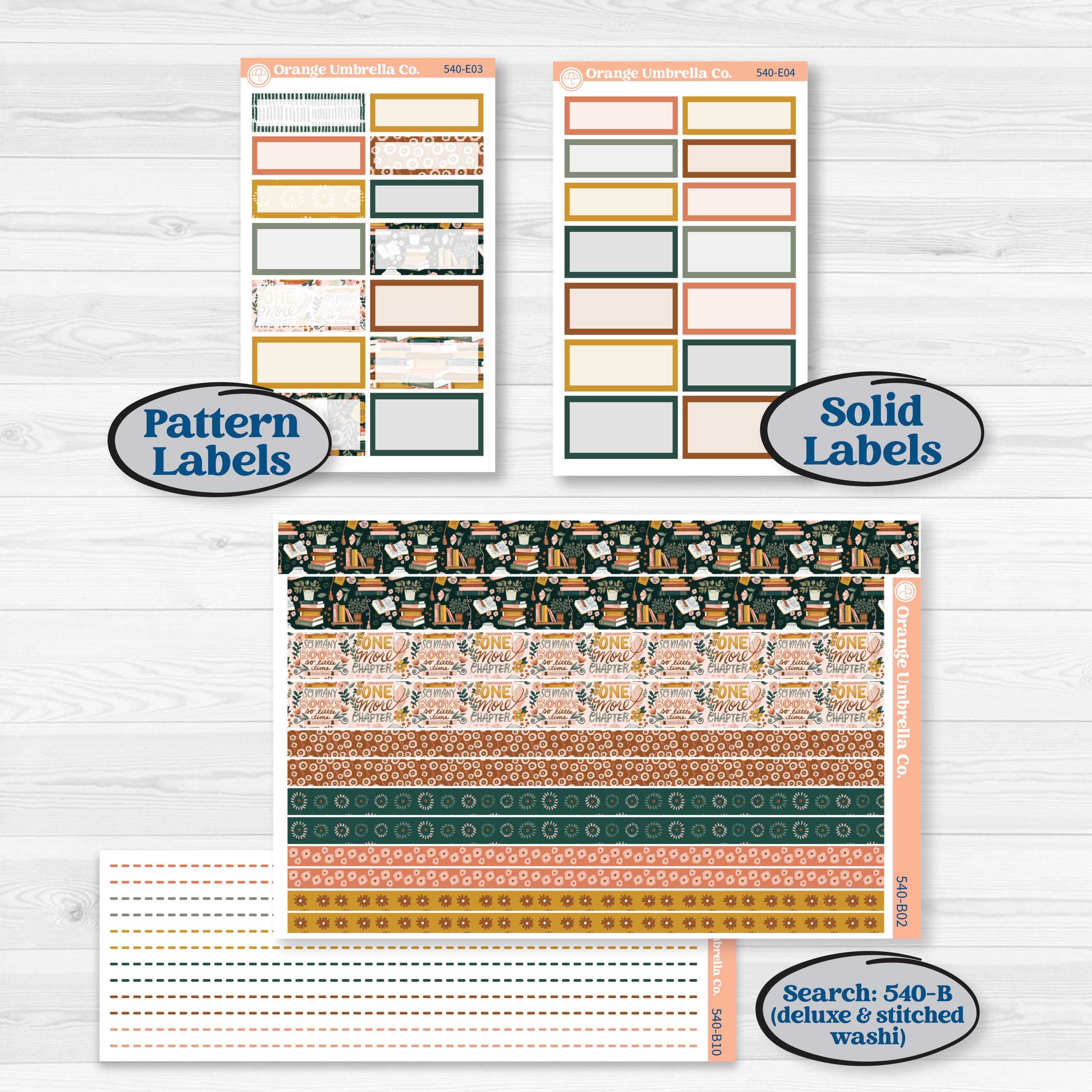Book Love Planner Kit | Hobonichi Cousin Weekly & Daily Planner Kit Stickers | Bookmarked | KIT-540-E
