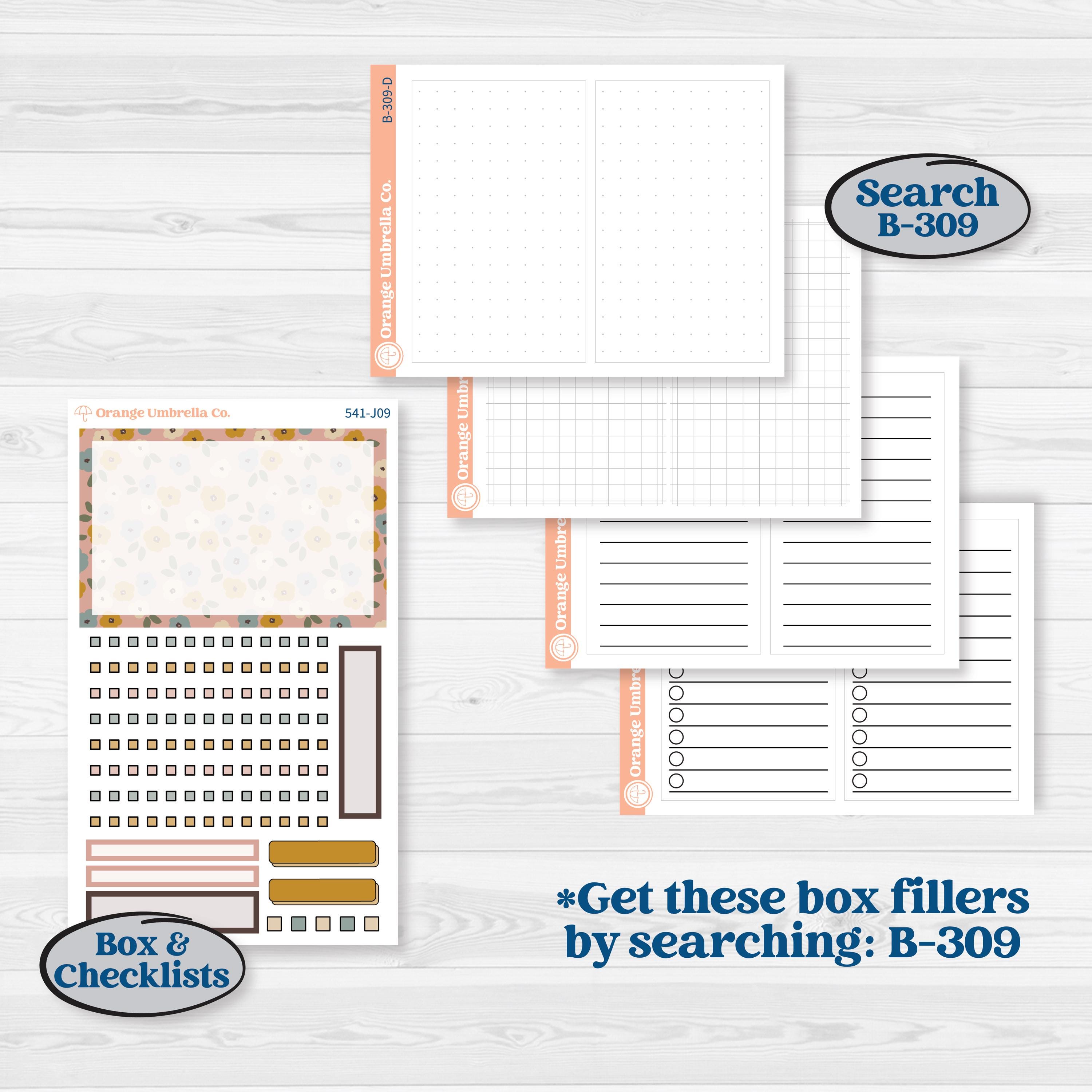 Boho Floral Planner Kit | A5 Daily Duo Planner Kit Stickers | Living Is Easy | KIT-541-J