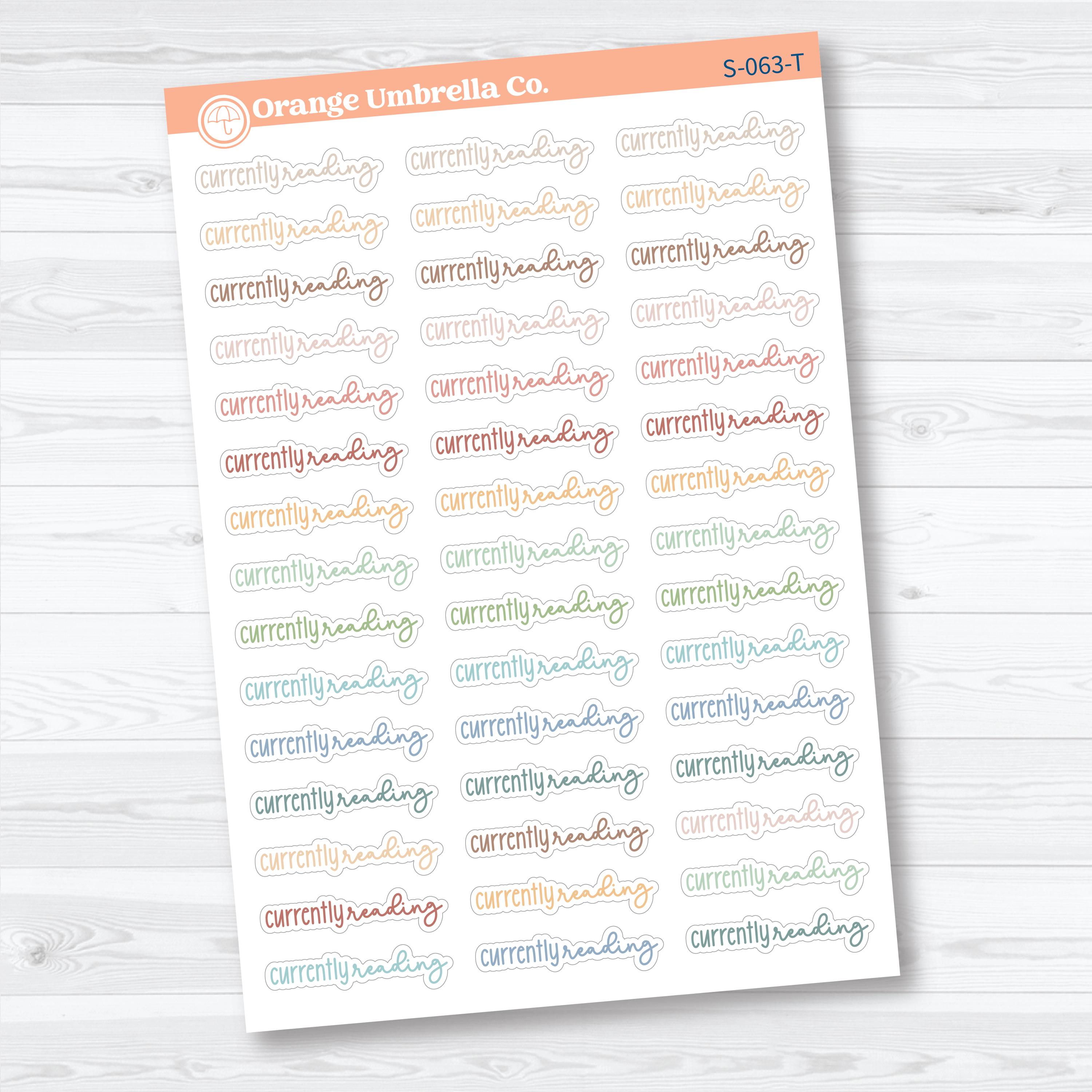 Currently Reading Planner Script Stickers | Reading Journal Scripts F18 | S-063