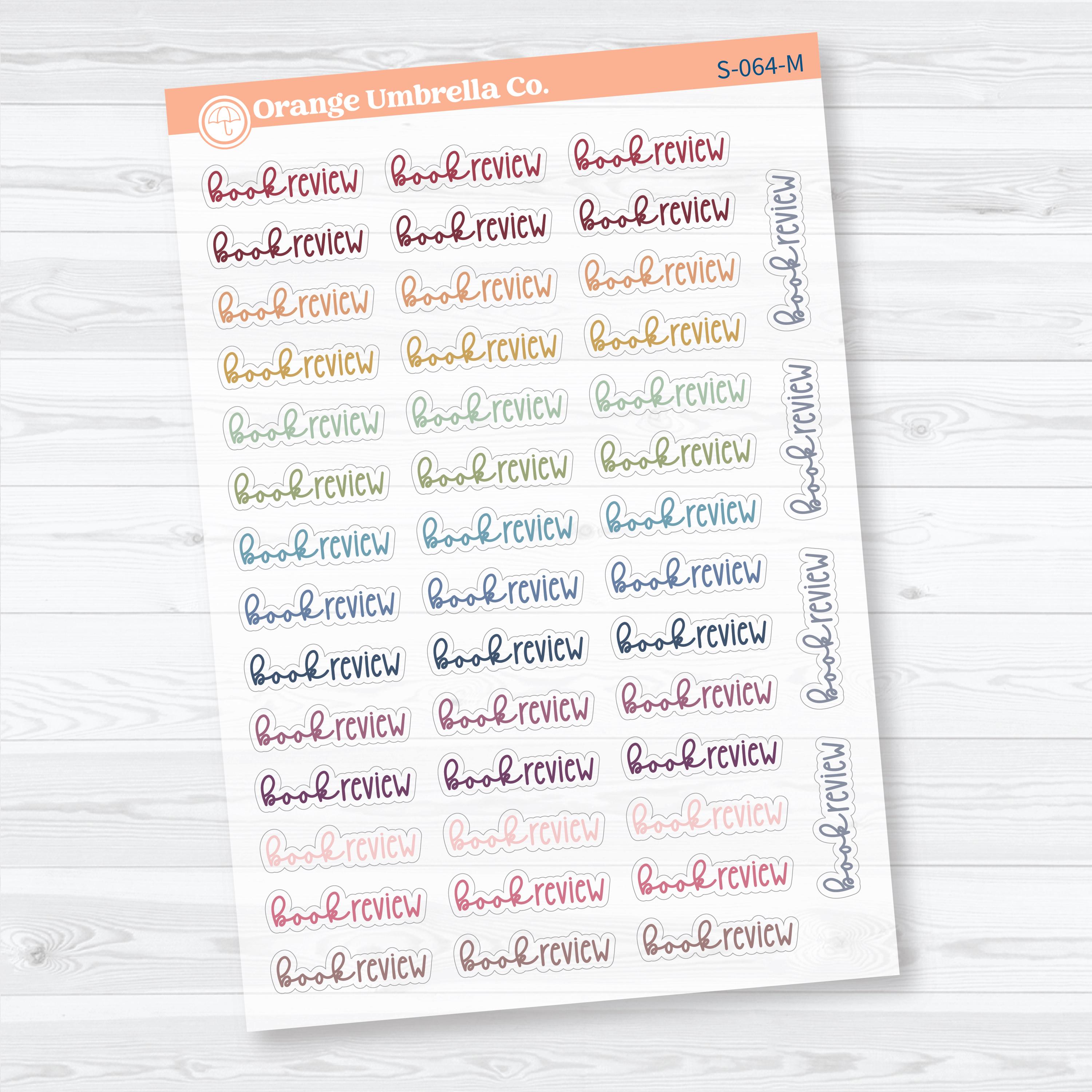 Book Review Clear Matte Planner Script Stickers | Reading Journal Scripts F18 | S-064-CM