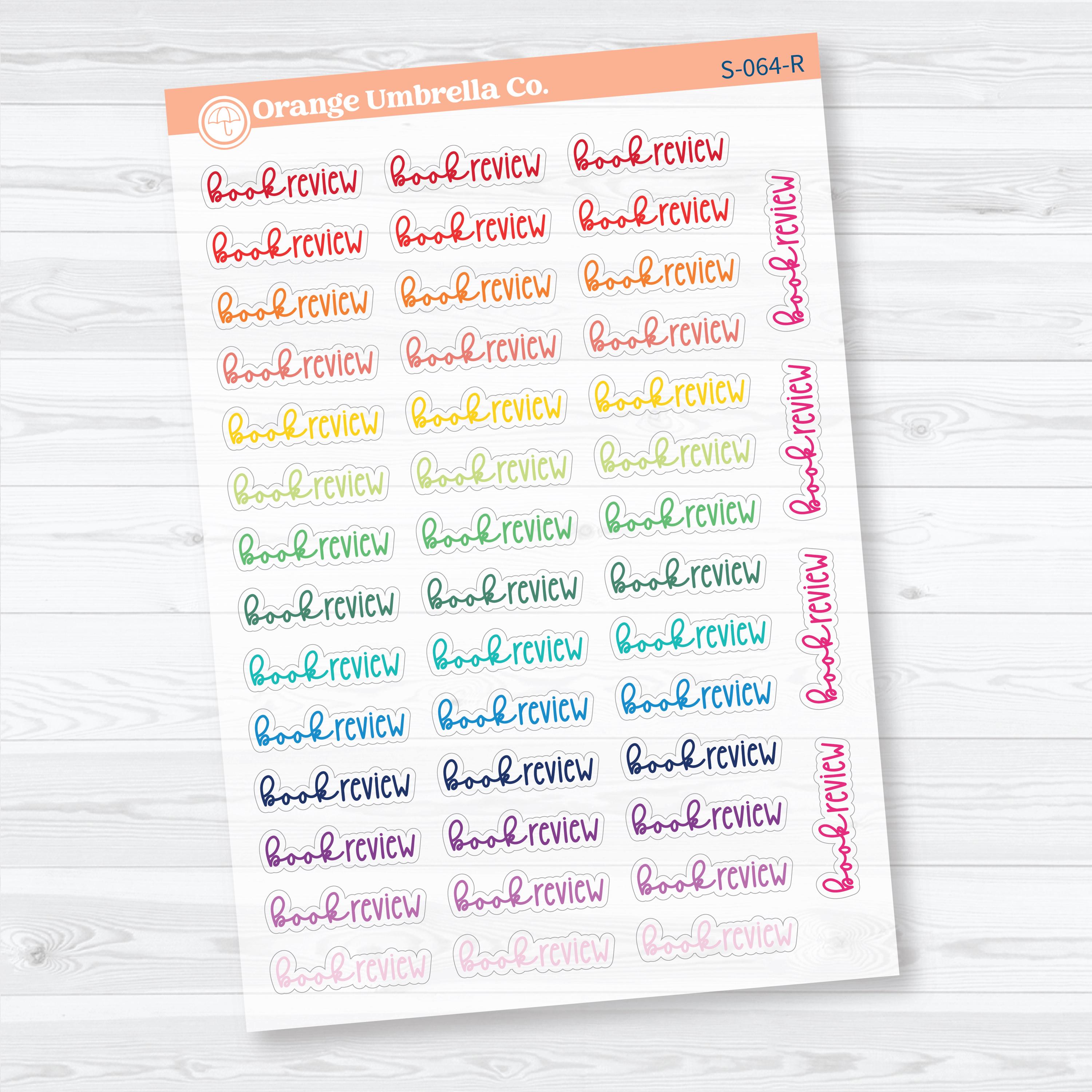 Book Review Clear Matte Planner Script Stickers | Reading Journal Scripts F18 | S-064-CM