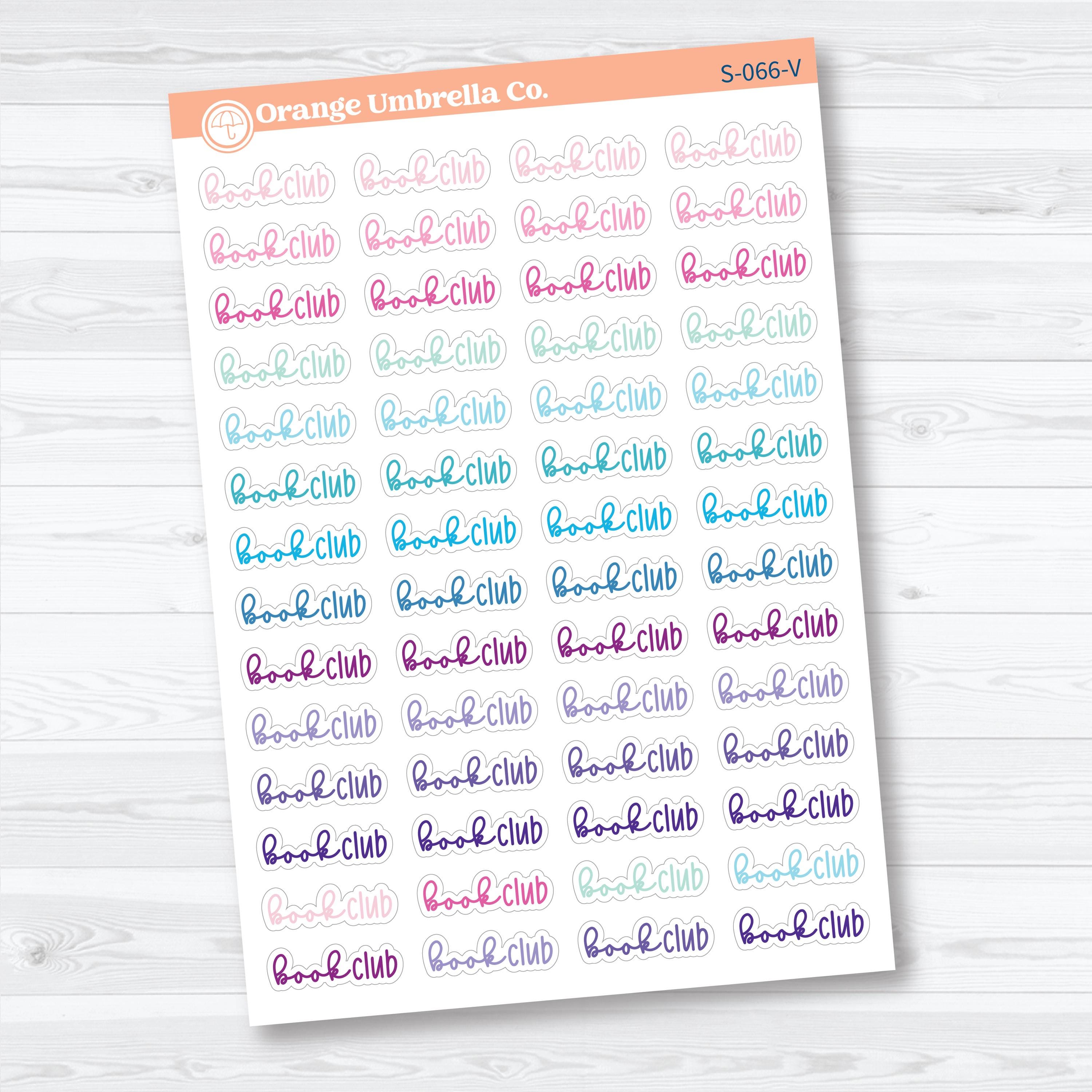 Book Club Planner Script Stickers | Reading Journal Scripts F18 | S-066