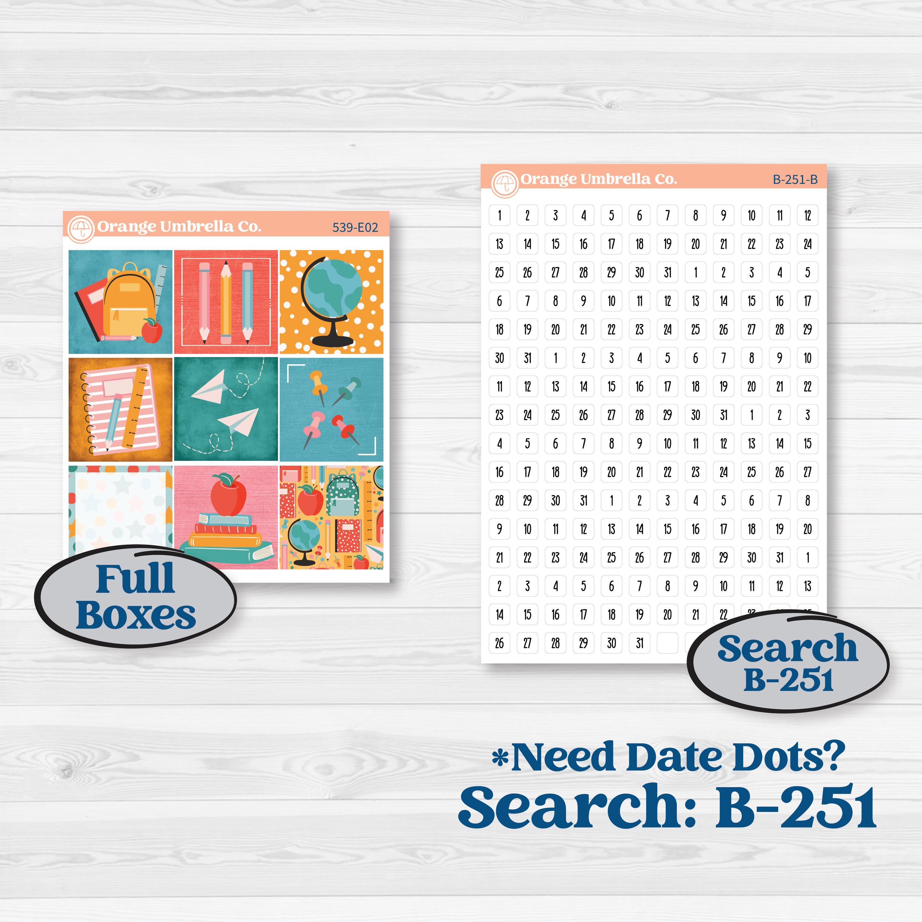 Back To School Kit | Hobonichi Cousin Weekly & Daily Planner Kit Stickers | Level Up | KIT-539-E