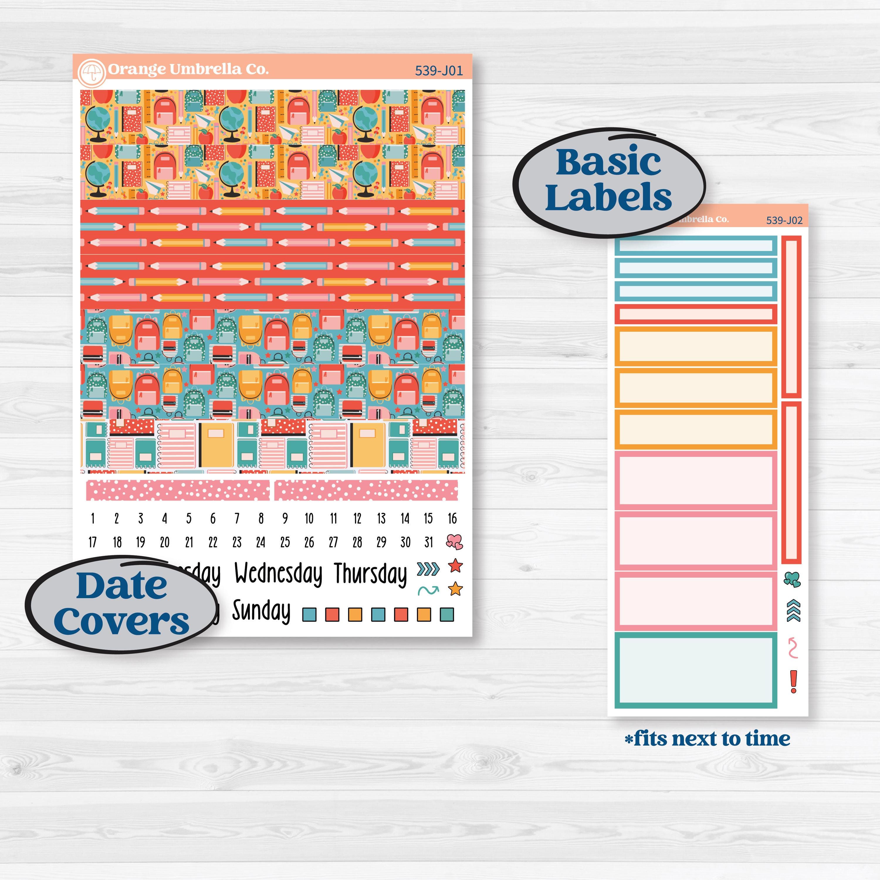 Back To School Kit | A5 Daily Duo Planner Kit Stickers | Level Up | KIT-539-J