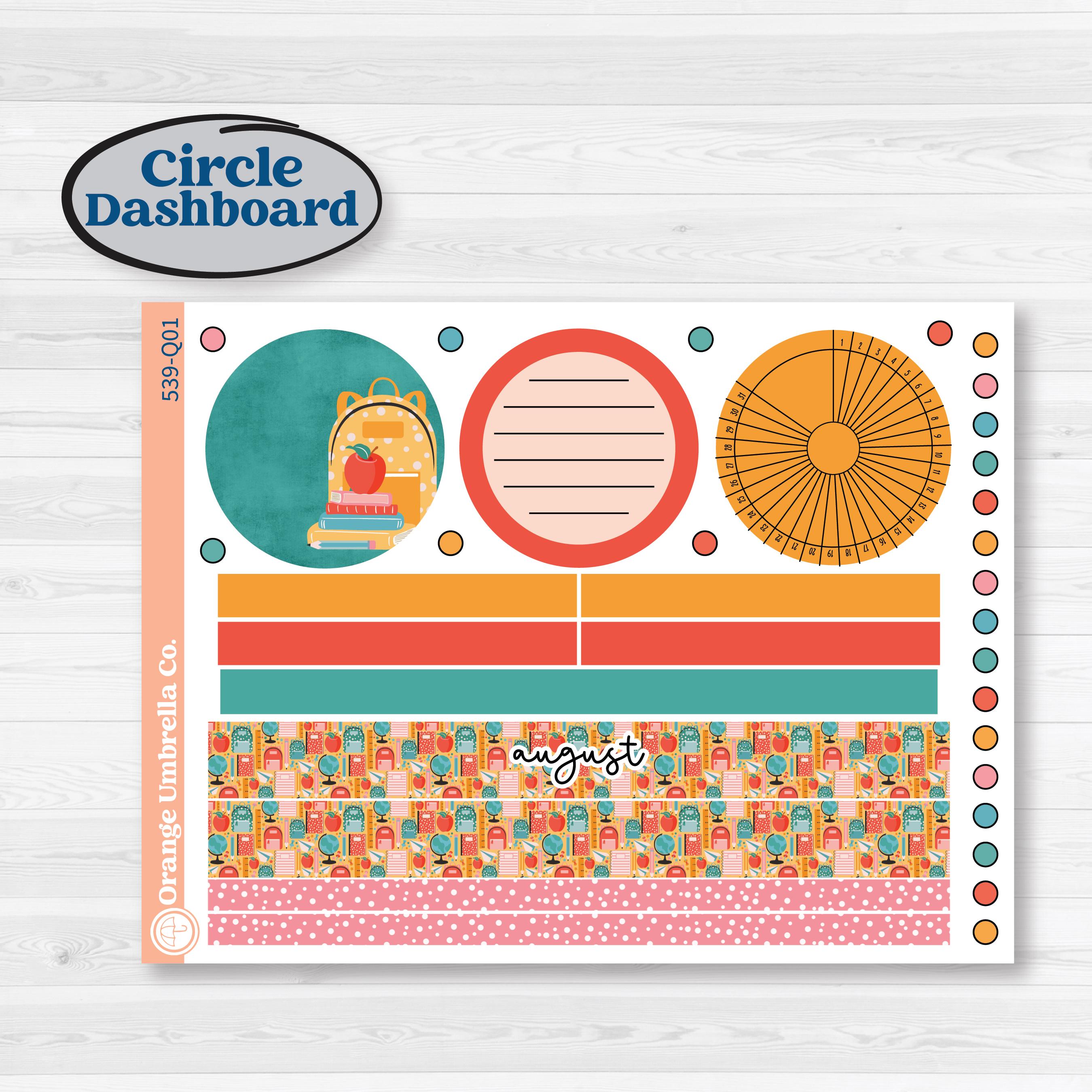 Back To School Kit | 7x9 Plum Monthly & Dashboard Planner Kit Stickers | Level Up | KIT-539-Q