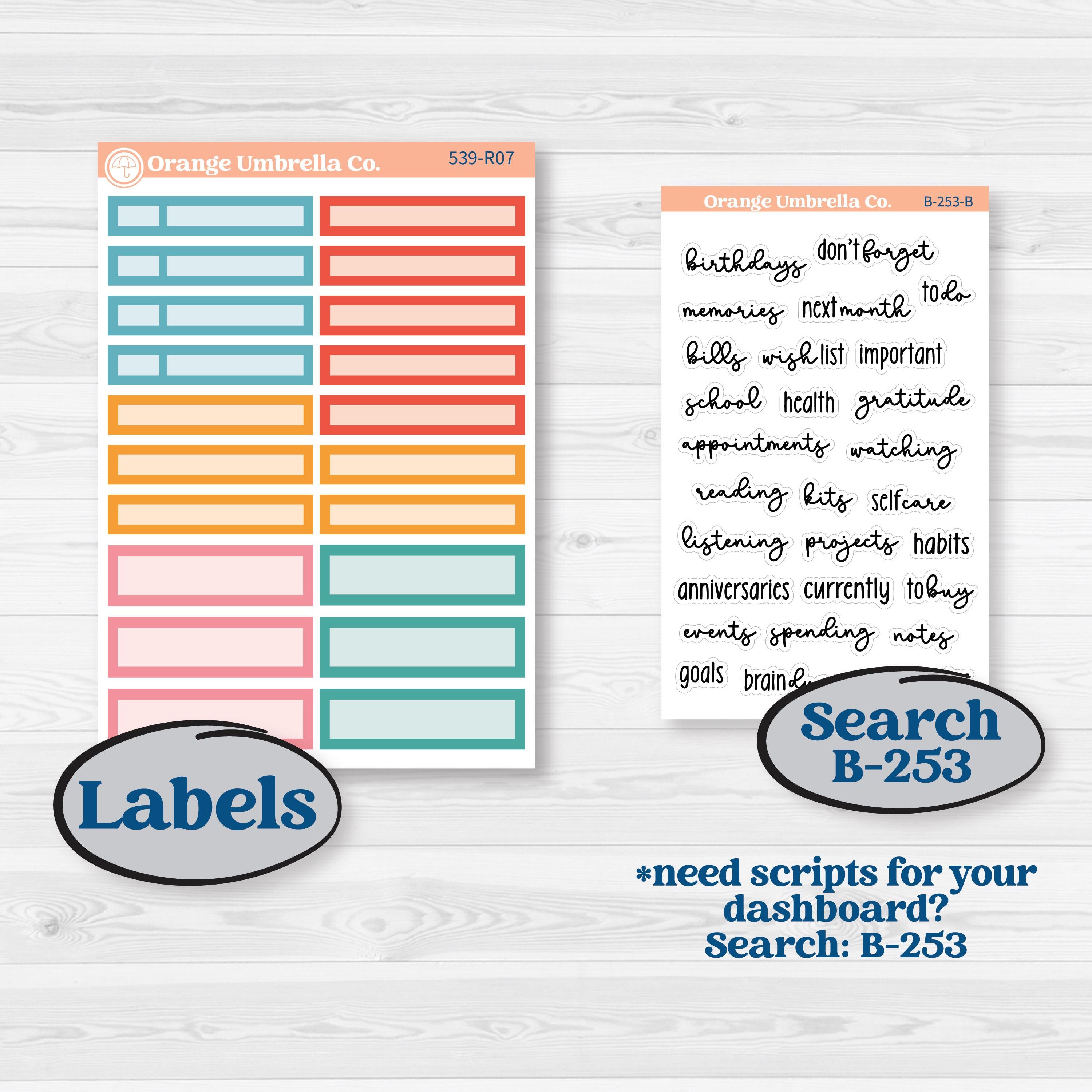 Back To School Kit | 8.5x11 Plum Monthly & Dashboard Planner Kit Stickers | Level Up | KIT-539-R