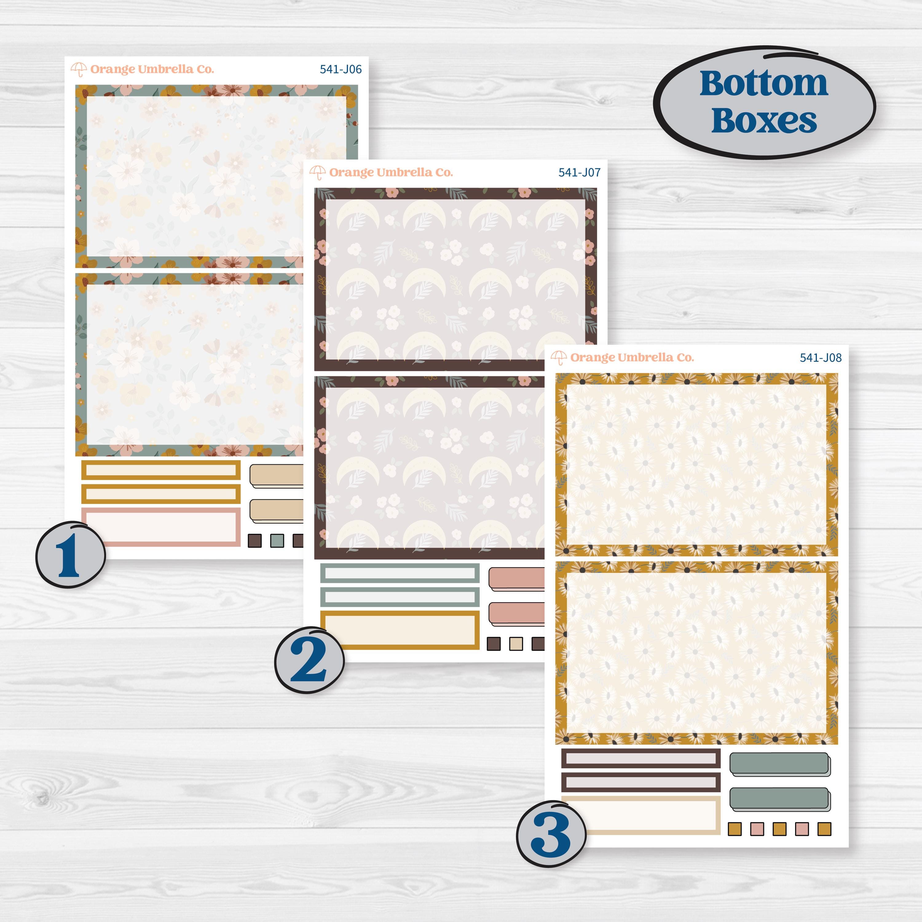 Boho Floral Planner Kit | A5 Daily Duo Planner Kit Stickers | Living Is Easy | KIT-541-J