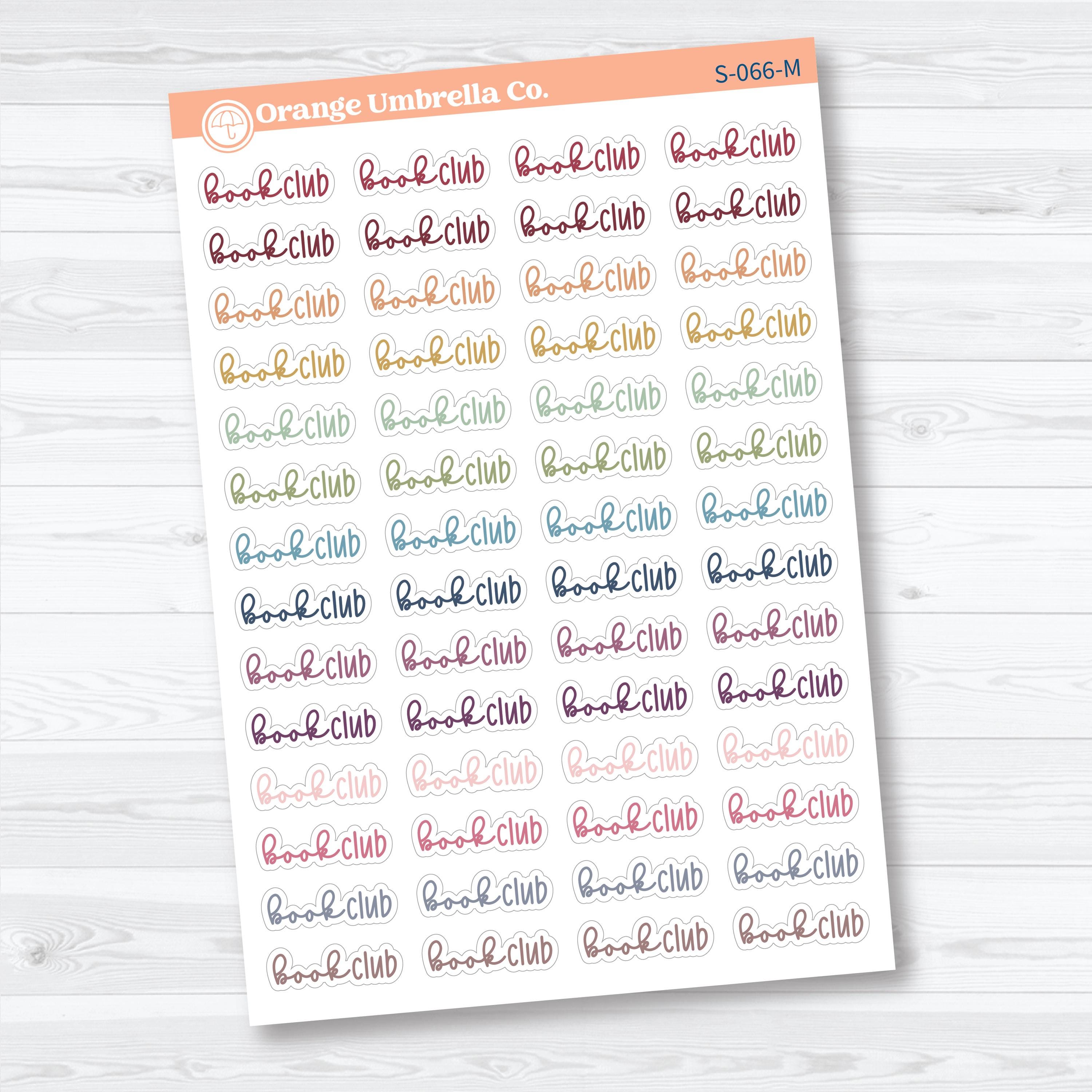 Book Club Planner Script Stickers | Reading Journal Scripts F18 | S-066