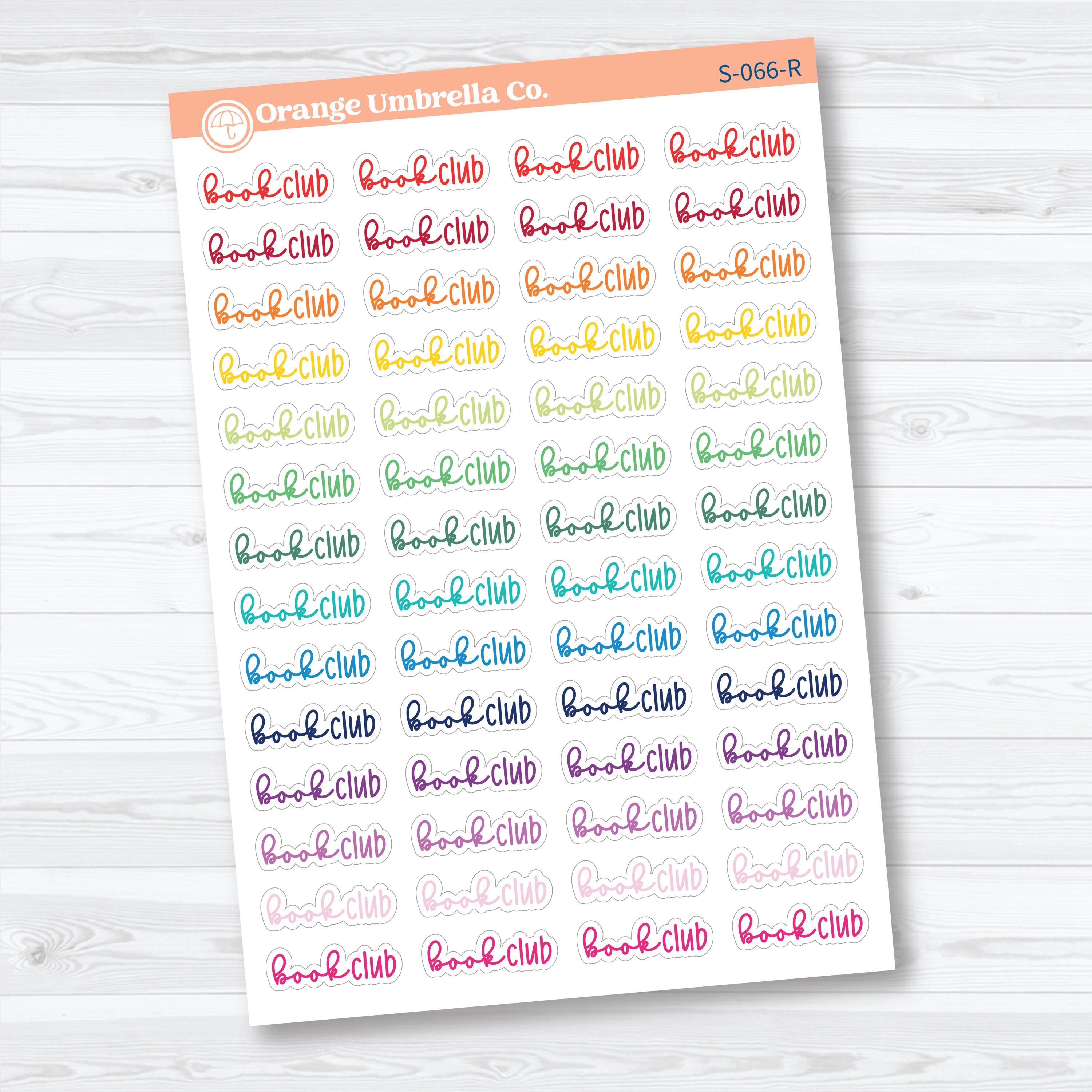 Book Club Planner Script Stickers | Reading Journal Scripts F18 | S-066