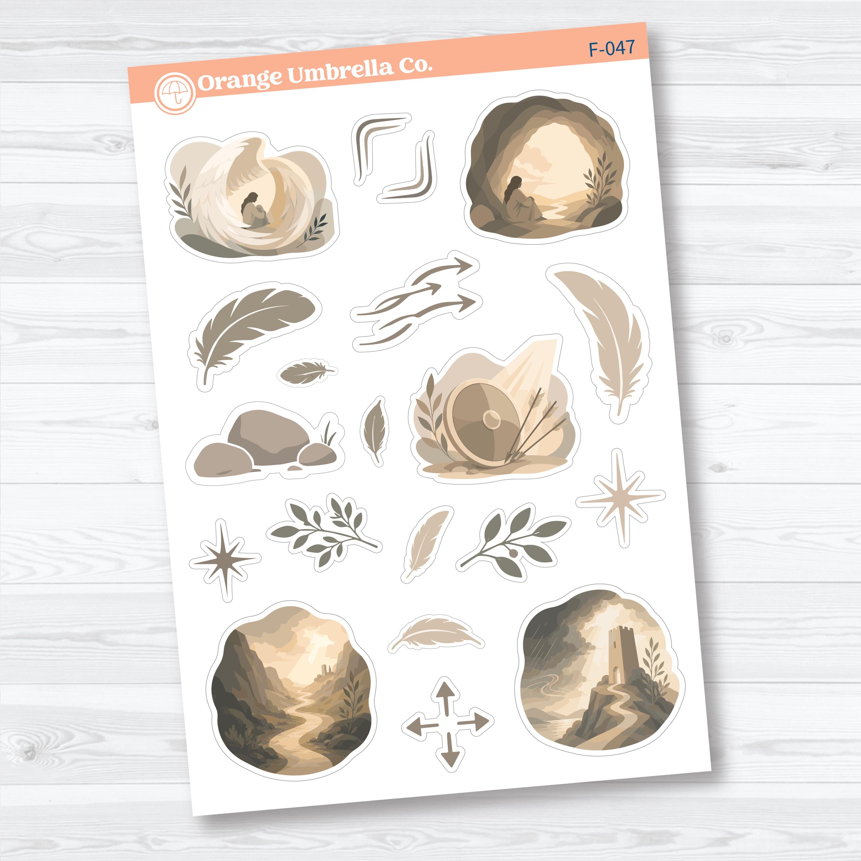 Psalm 91 Bible Study Planner Stickers | Faith Journaling Stickers | F-045-047