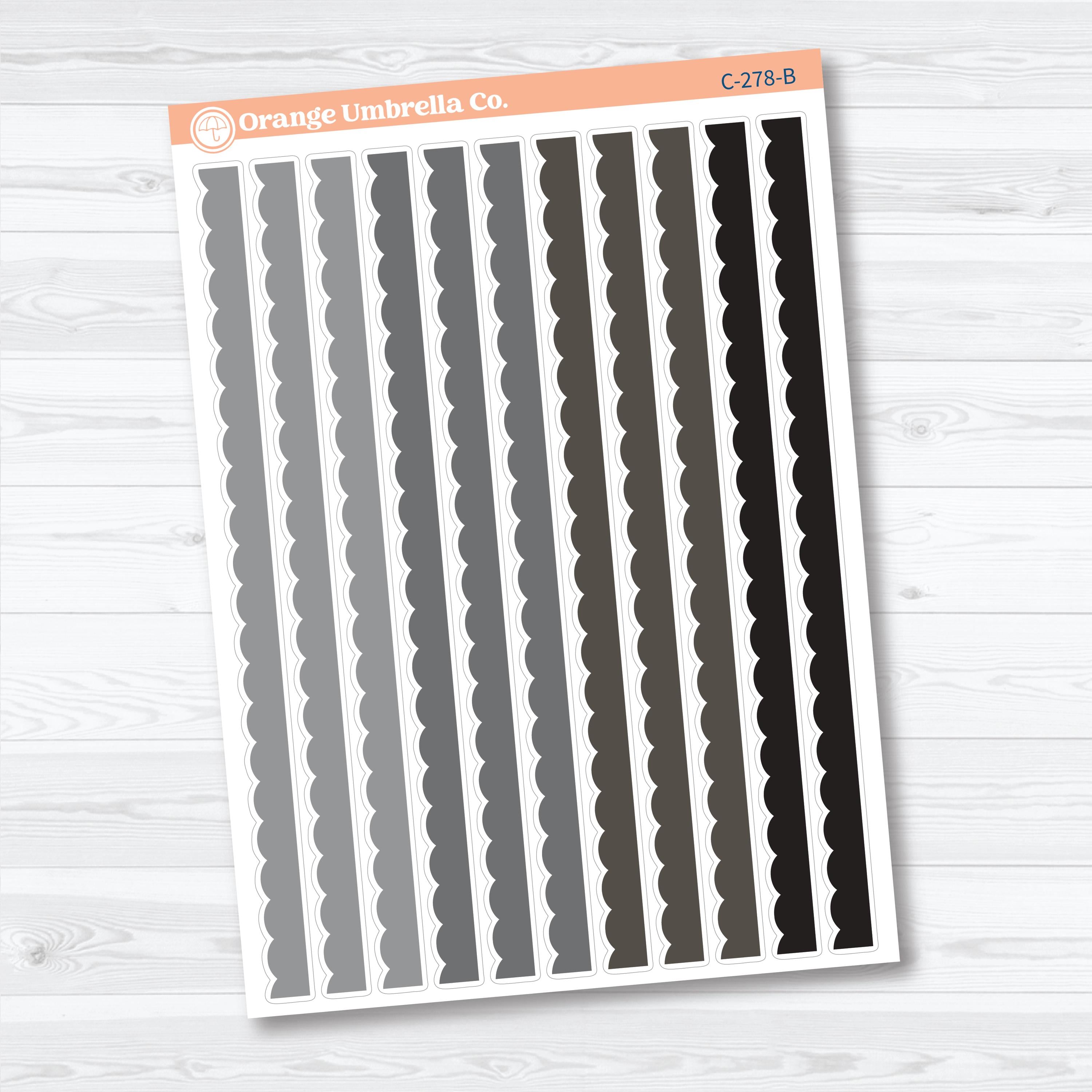 Scalloped Washi Strips | Planner Stickers | C-278