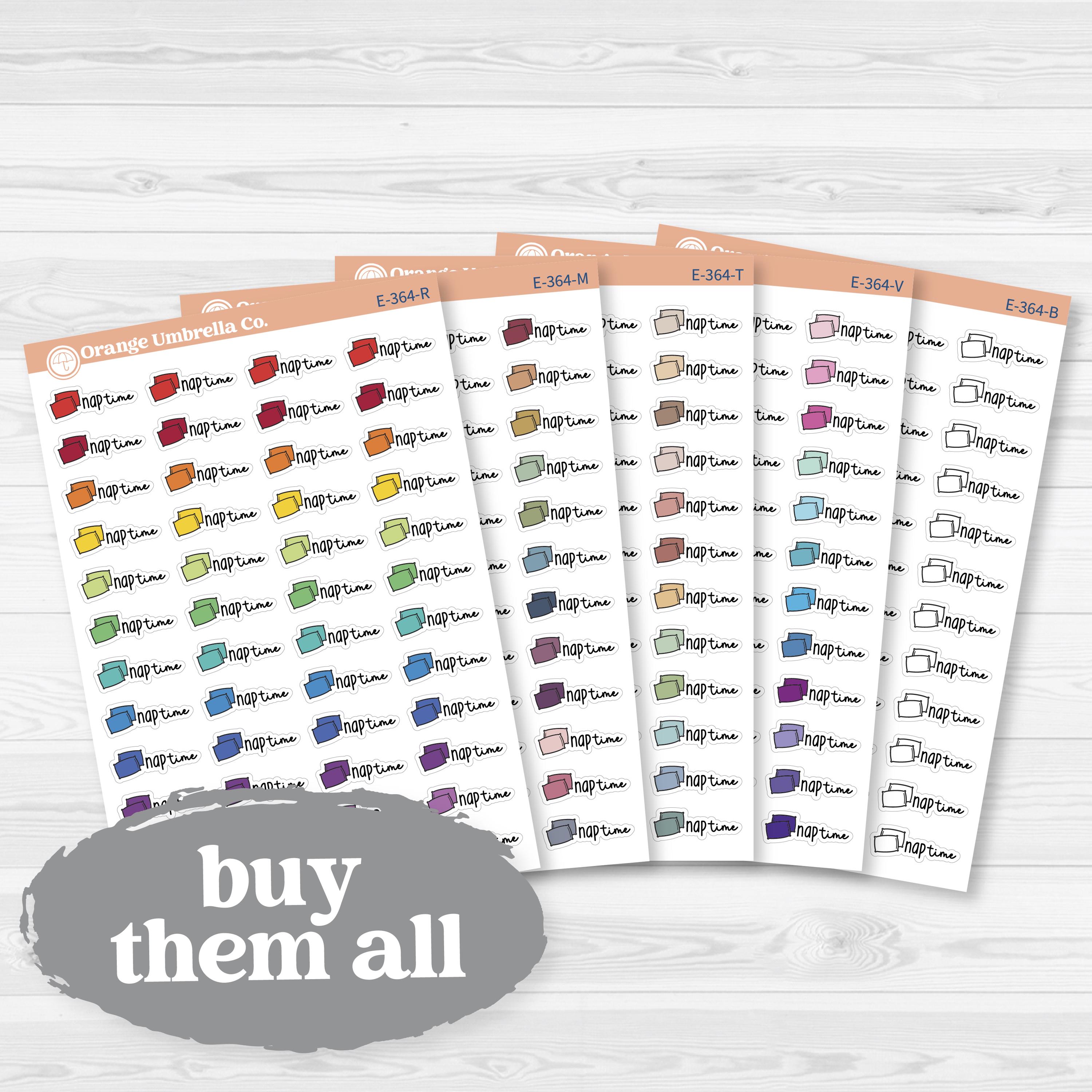 Nap Time Doodled Event Labels | Planner Stickers | E-364