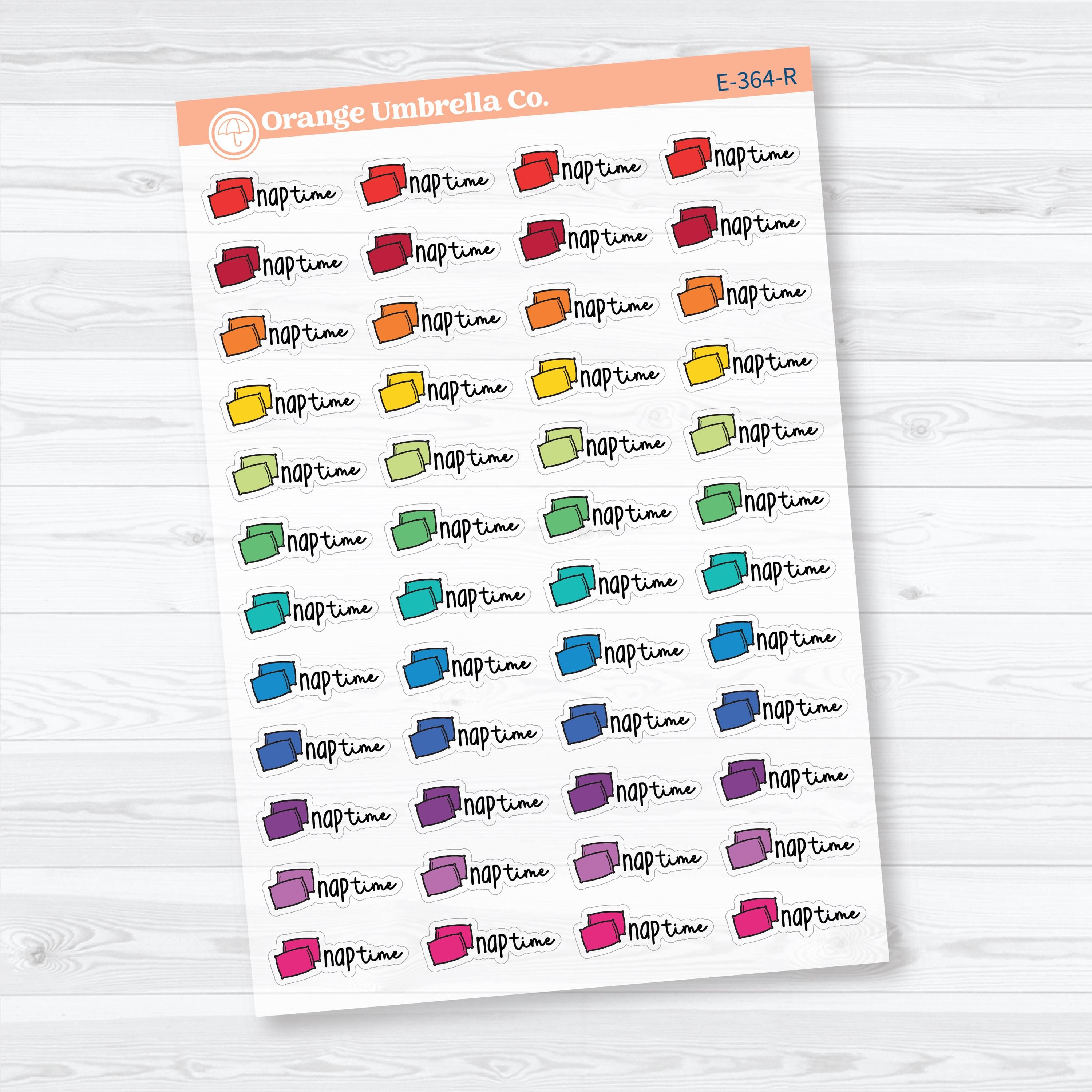 Nap Time Doodled Event Labels Clear Matte | Planner Stickers | E-364-CM