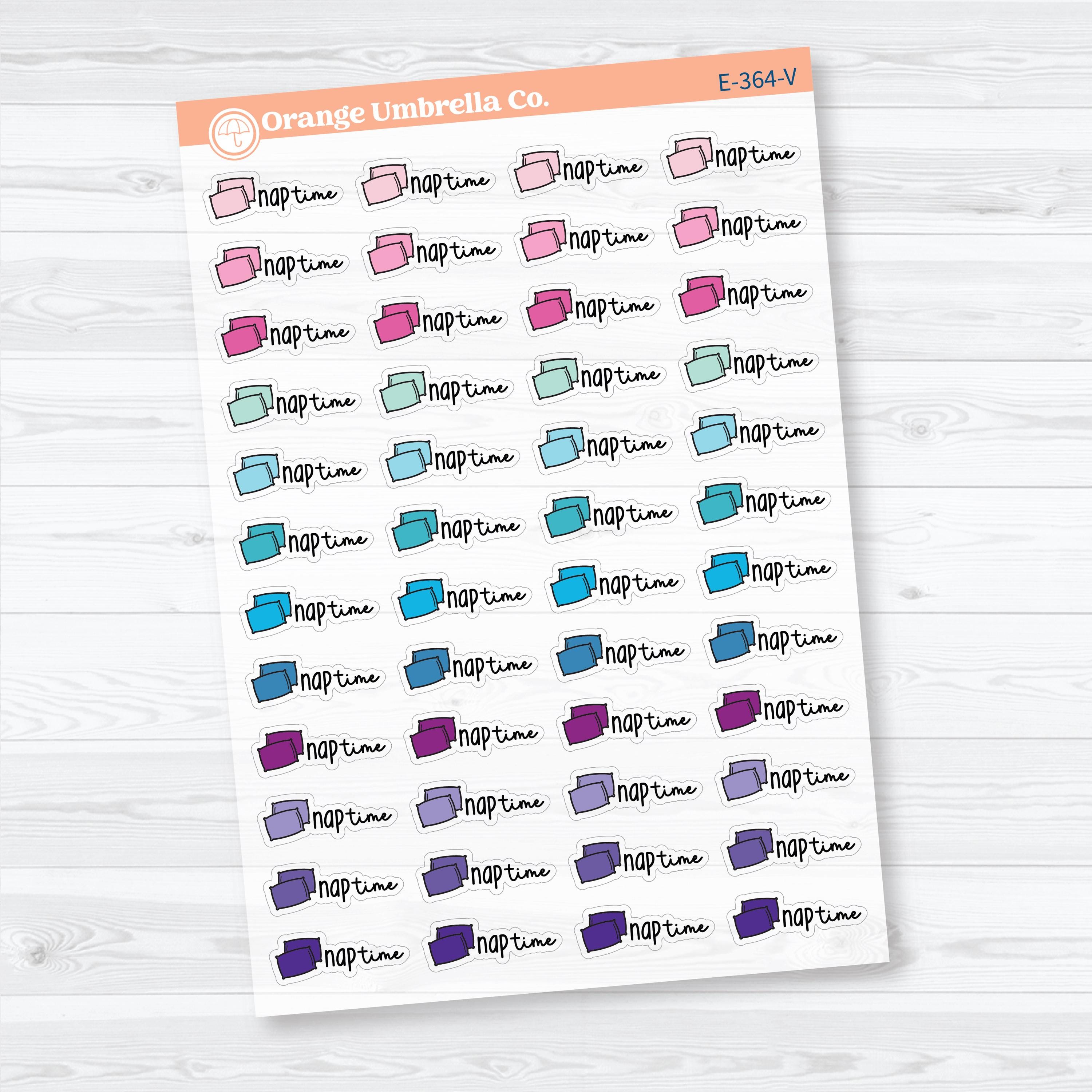 Nap Time Doodled Event Labels Clear Matte | Planner Stickers | E-364-CM