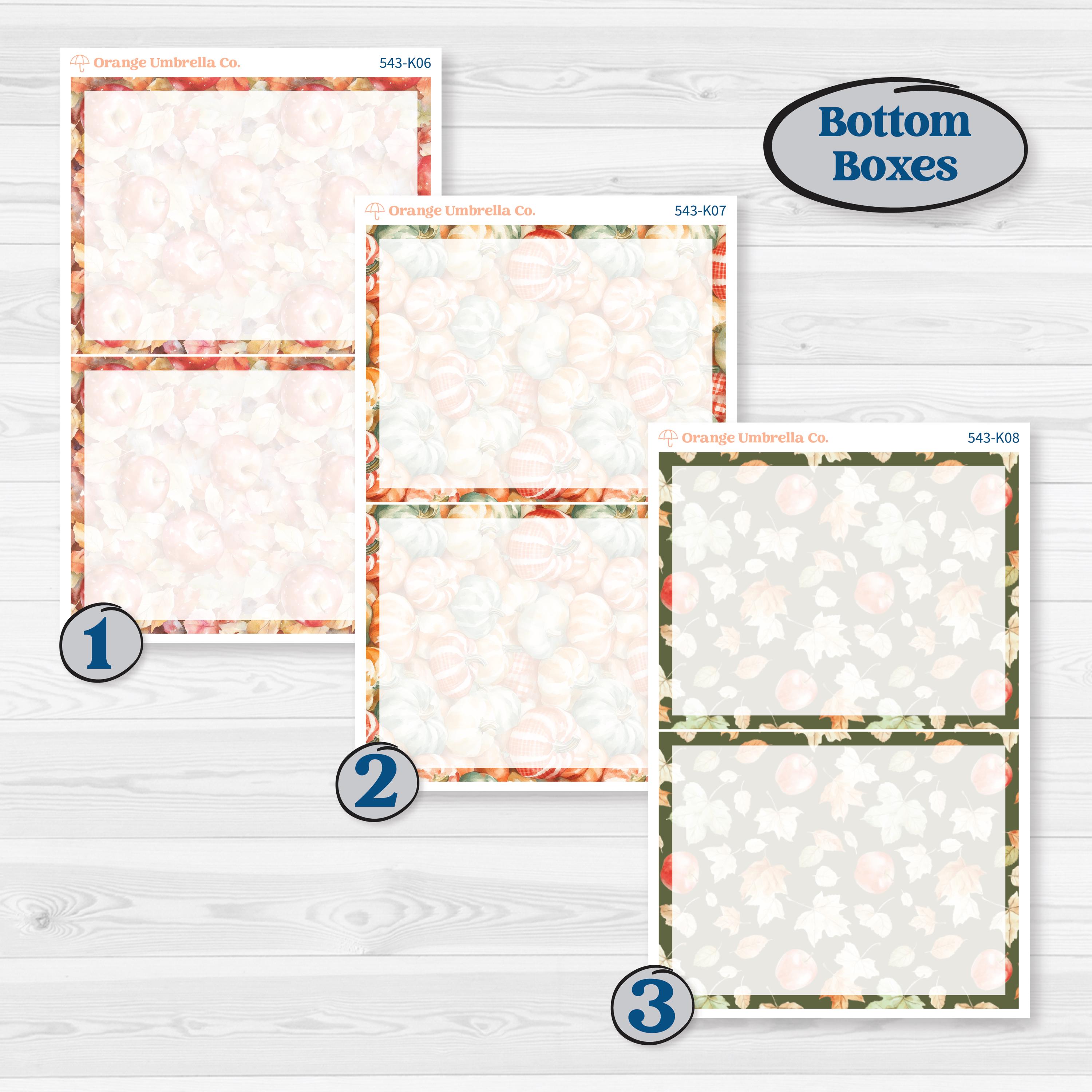 Apple Harvest Planner Kit | 7x9 Erin Condren Daily Duo Planner Kit Stickers | Apple Crisp | KIT-543-K