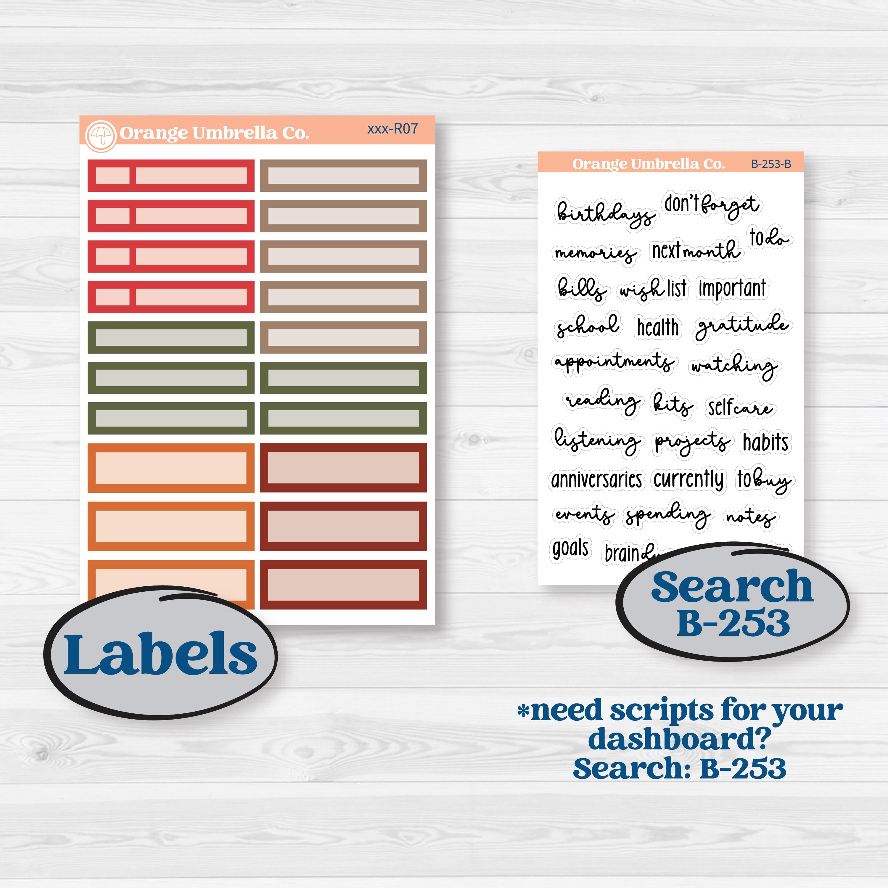 Apple Harvest Planner Kit | 8.5x11 Plum Monthly & Dashboard Planner Kit Stickers | Apple Crisp | KIT-543-R