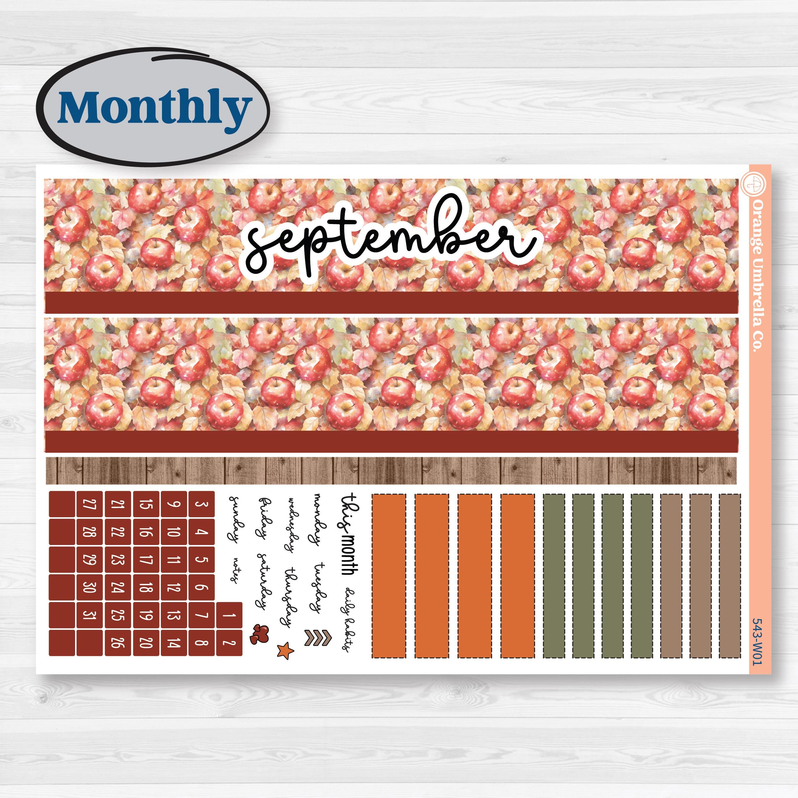 Apple Harvest Planner Kit | Laurel Denise Scout Large Planner Kit Stickers | Apple Crisp | KIT-543-W