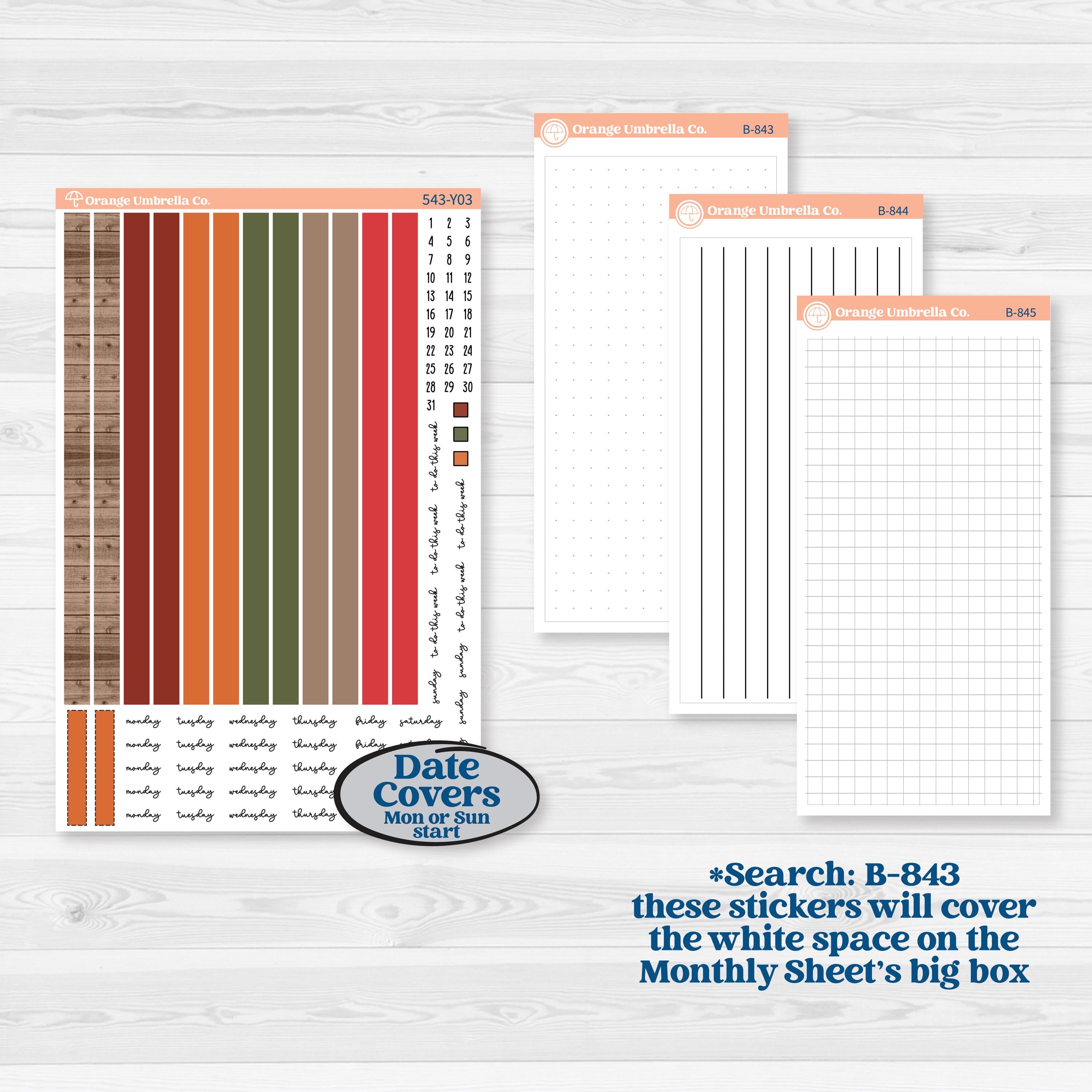 Apple Harvest Planner Kit | Laurel Denise Scout Small Planner Kit Stickers | Apple Crisp | KIT-543-Y