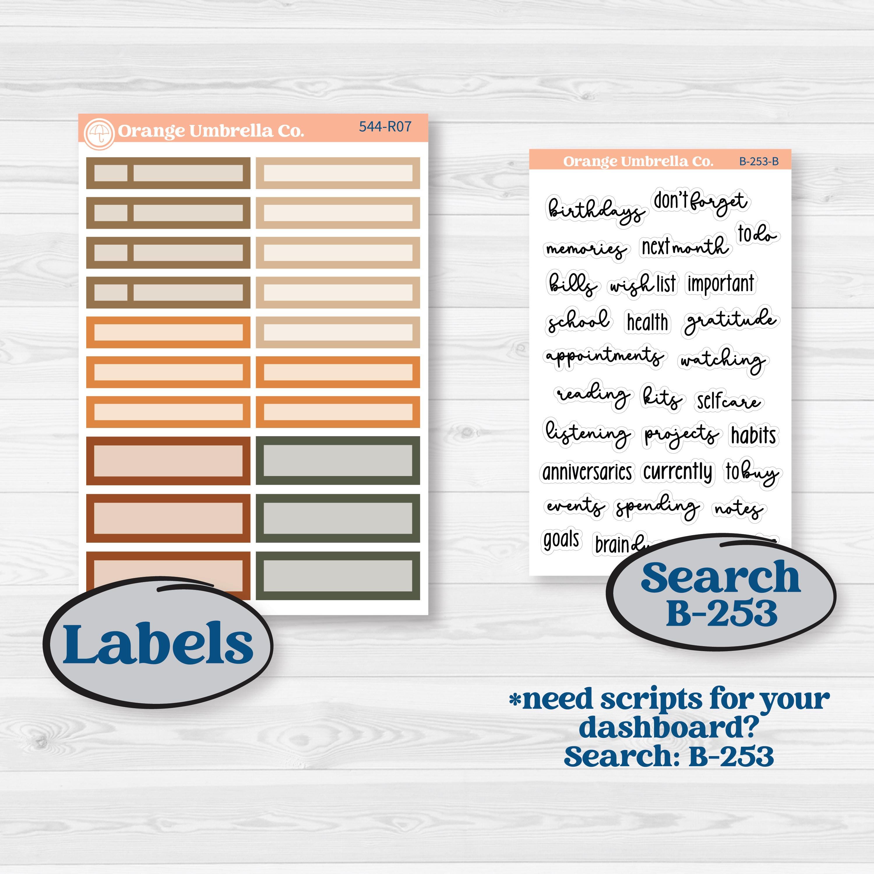 Autumn Woodland Planner Kit | 8.5x11 Plum Monthly & Dashboard Planner Kit Stickers | Autumn Stroll | KIT-544-R