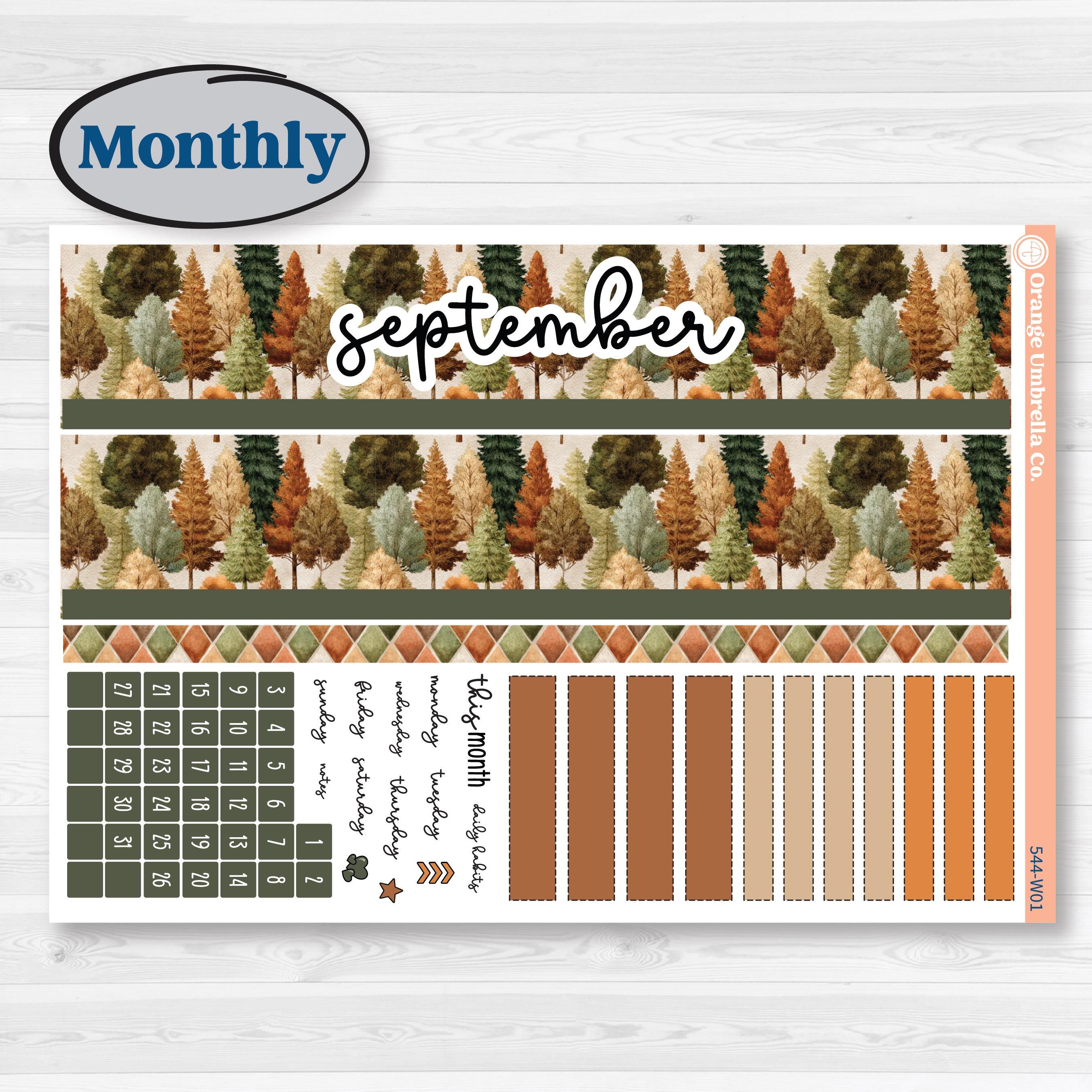 Autumn Woodland Planner Kit | Laurel Denise Scout Large Planner Kit Stickers | Autumn Stroll | KIT-544-W