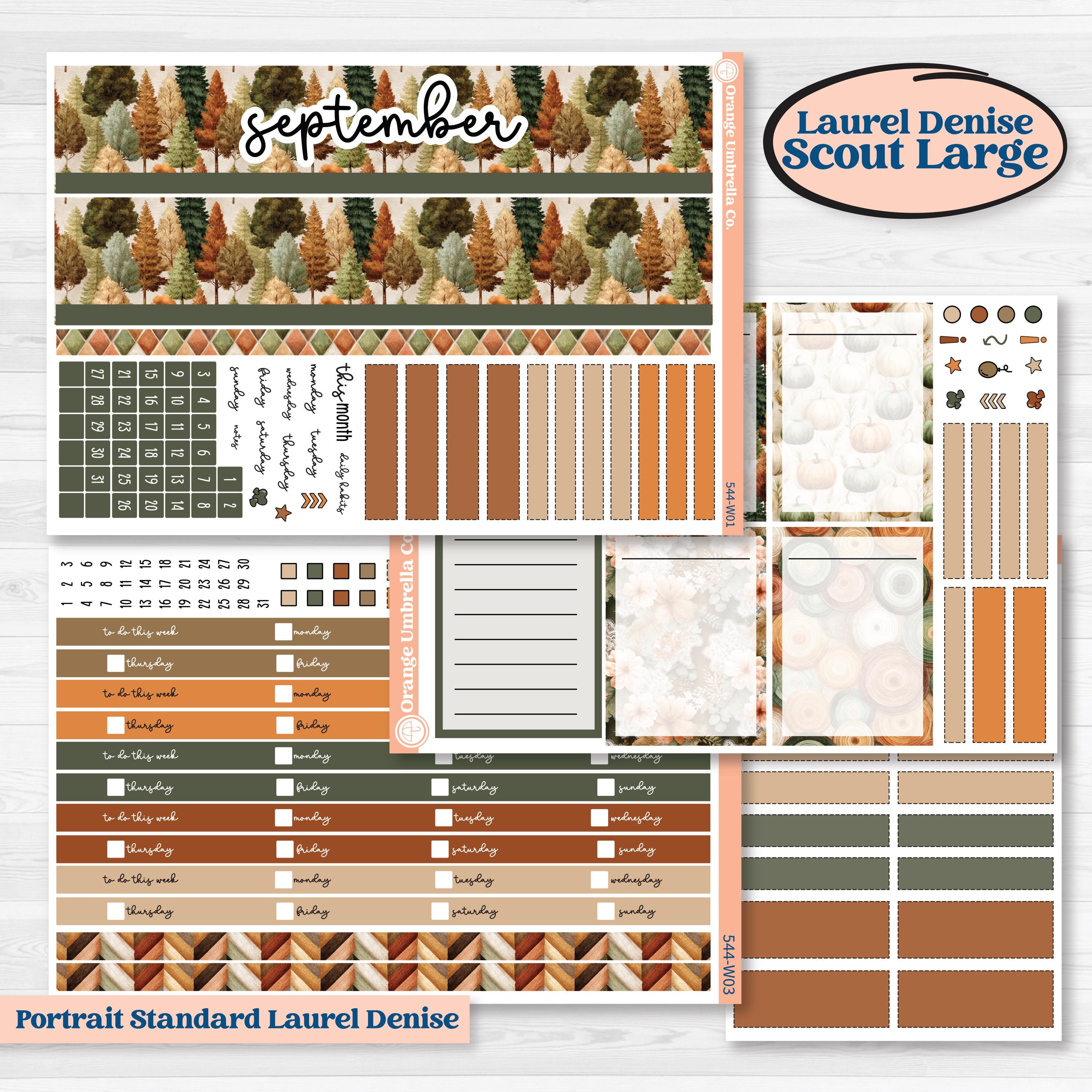 Autumn Woodland Planner Kit | Laurel Denise Scout Large Planner Kit Stickers | Autumn Stroll | KIT-544-W