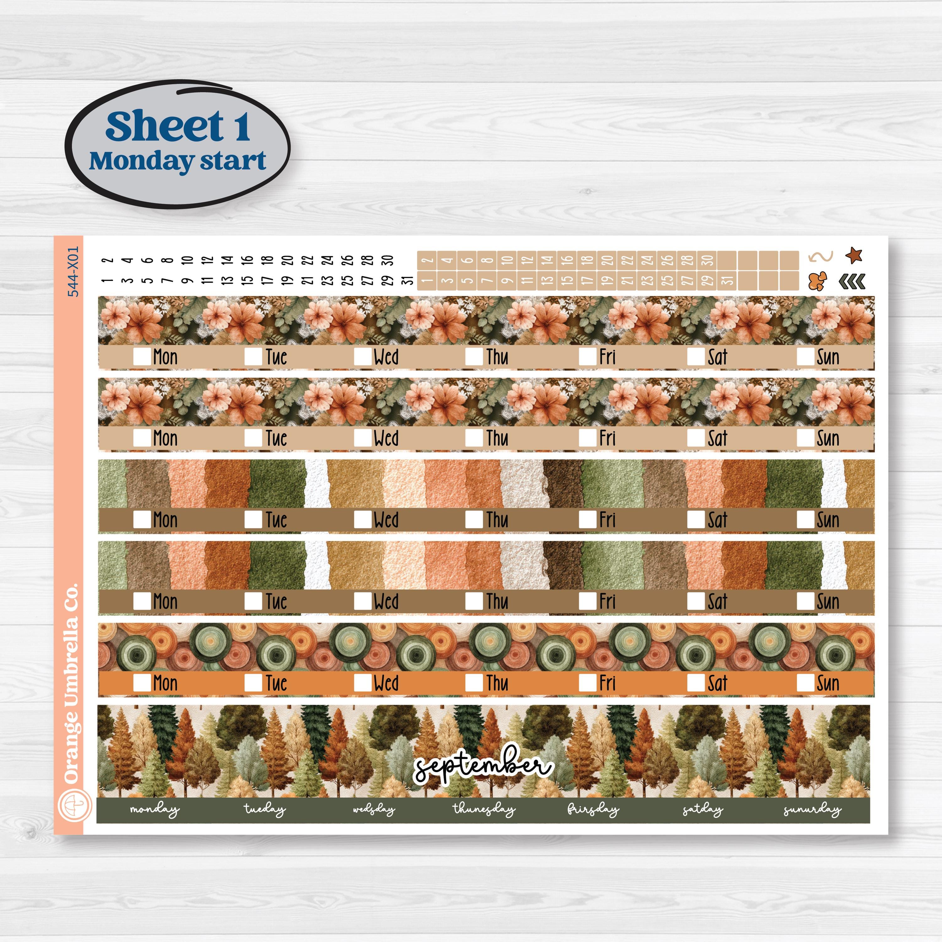 Autumn Woodland Planner Kit | Laurel Denise Jo Large Planner Kit Stickers | Autumn Stroll | KIT-544-X