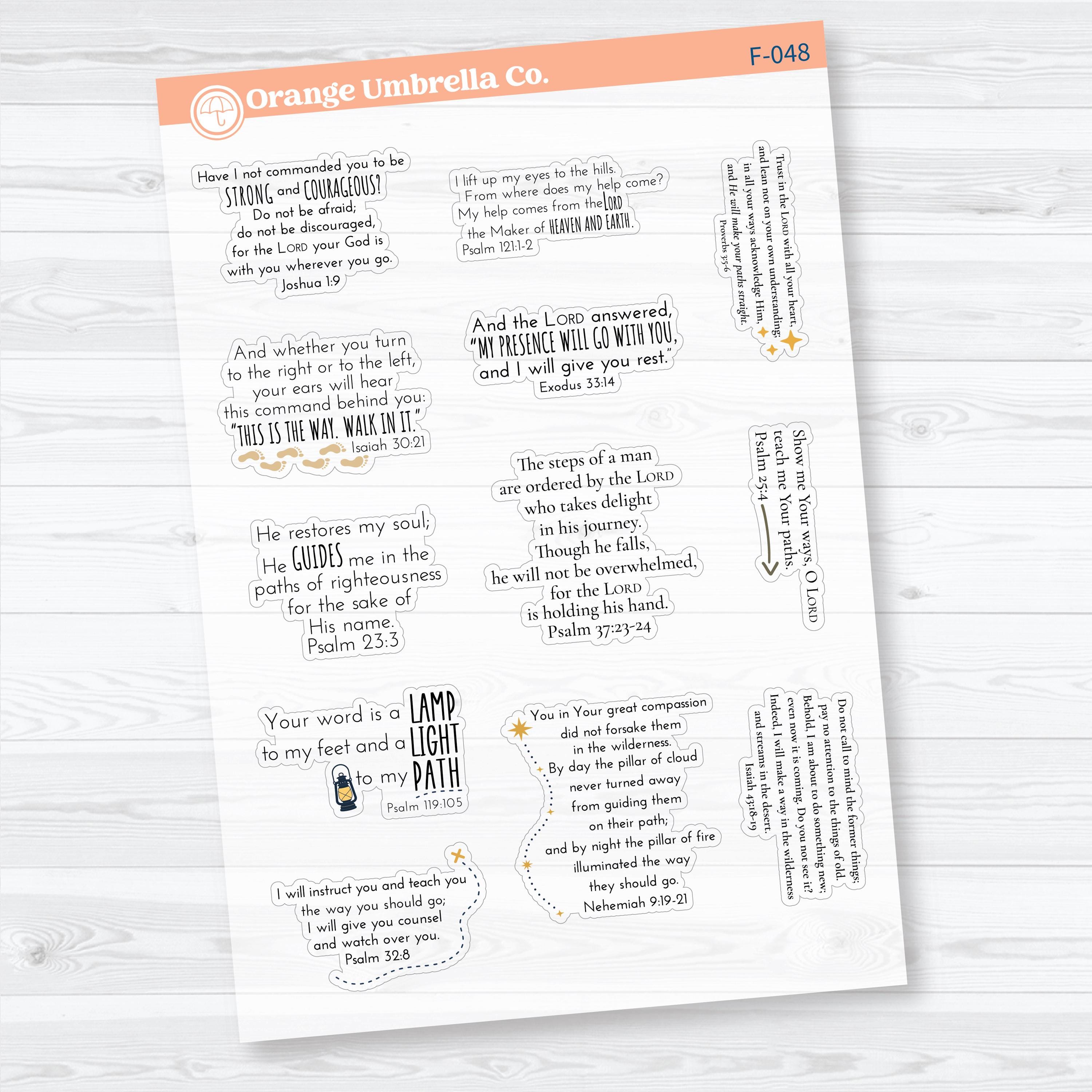 Where He Leads | Journey Bible Study Sticker Collection Clear Matte | F-048–F-051-CM