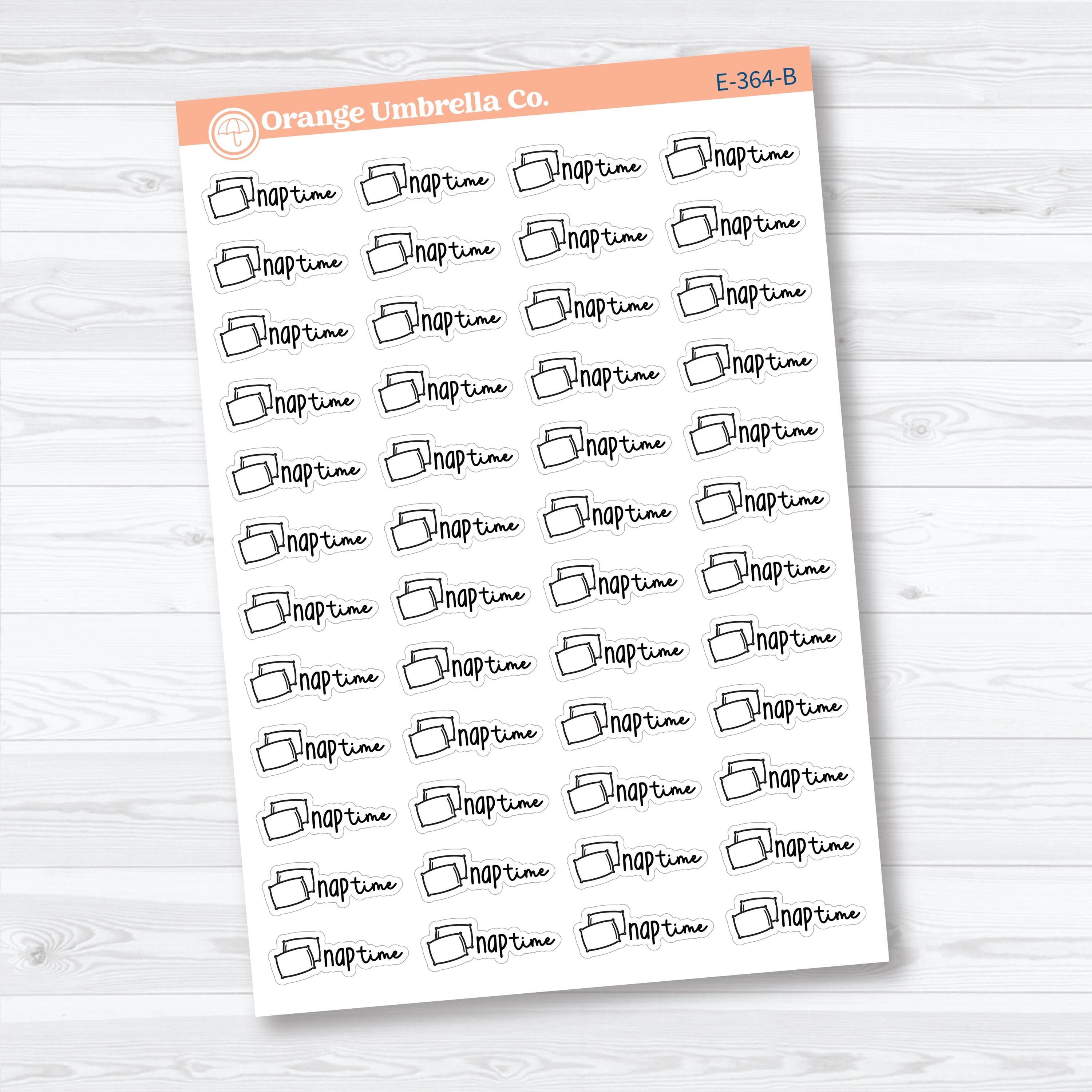 Nap Time Doodled Event Labels | Planner Stickers | E-364