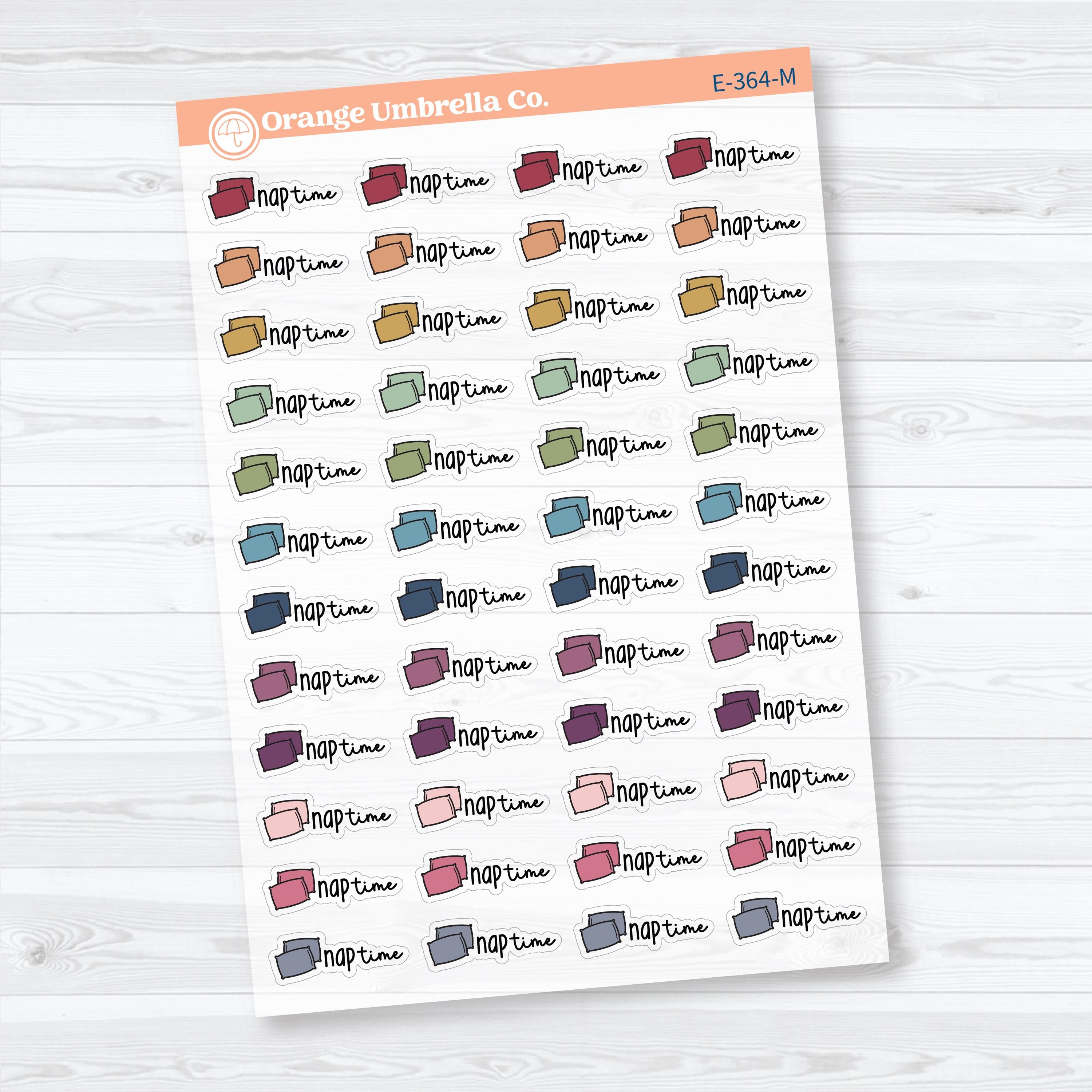 Nap Time Doodled Event Labels Clear Matte | Planner Stickers | E-364-CM