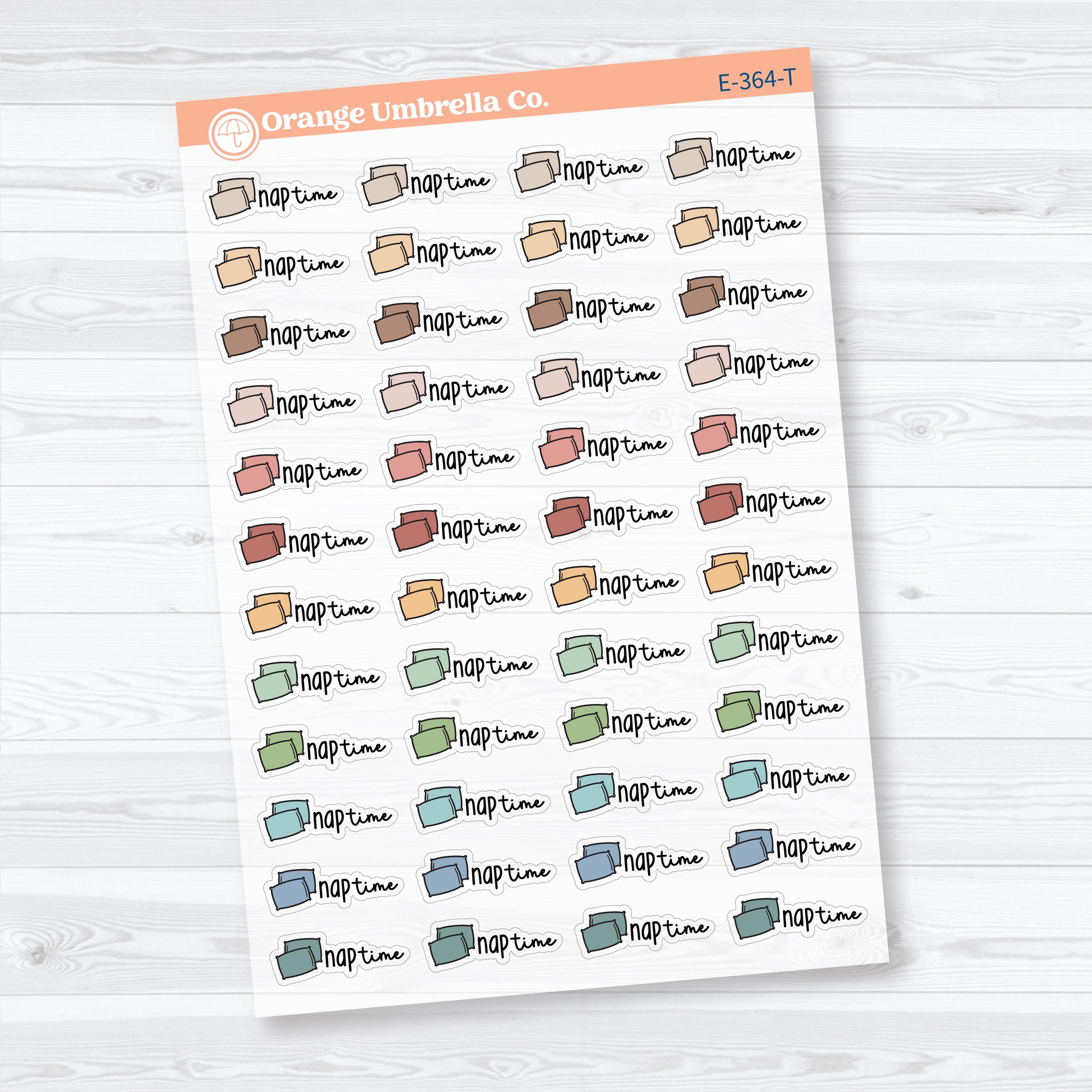 Nap Time Doodled Event Labels Clear Matte | Planner Stickers | E-364-CM